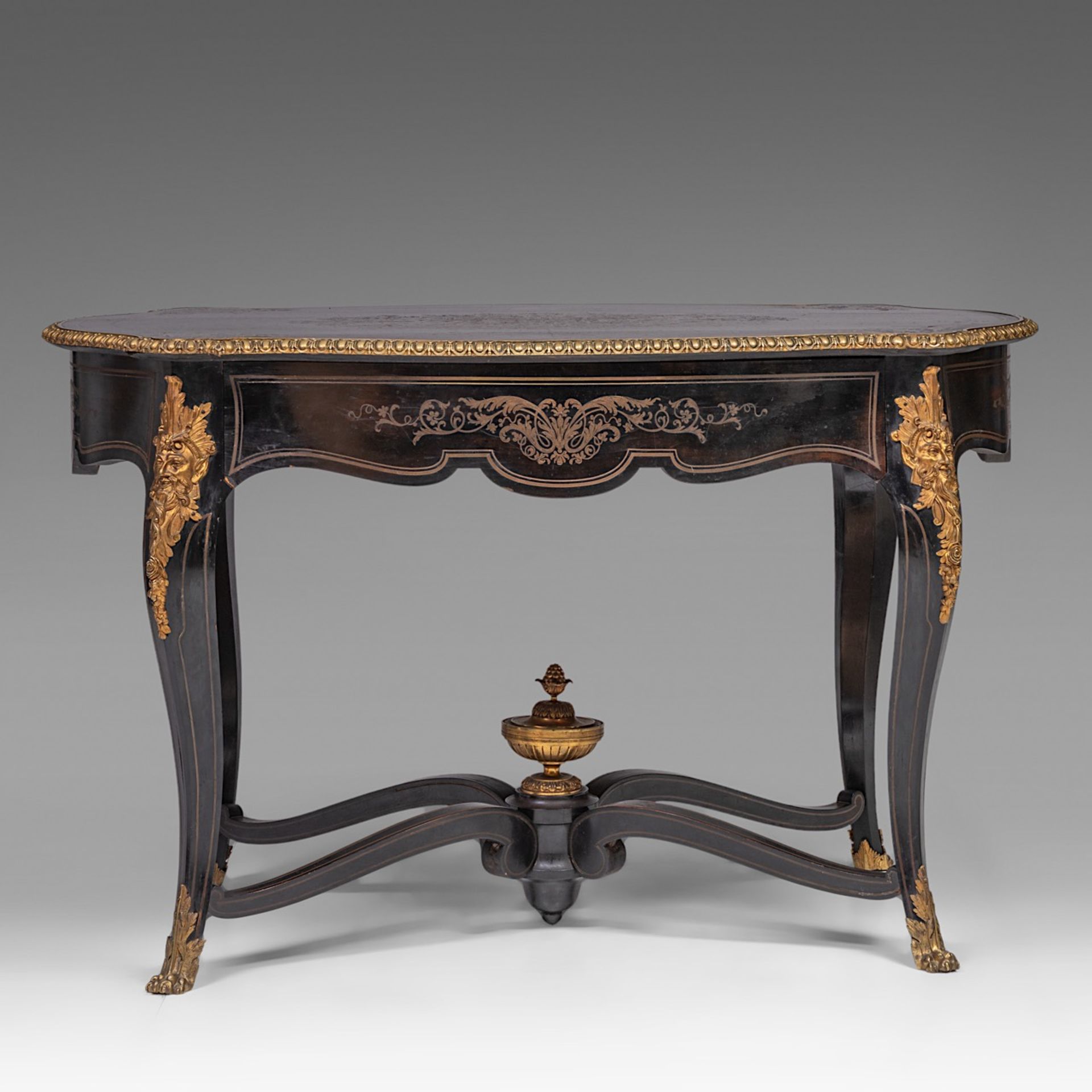 A Napoleon III (1852-1870) Boulle centre table, stamped 'HPR' Henri Picard (1840-1890), H 75 - W 120 - Bild 2 aus 10
