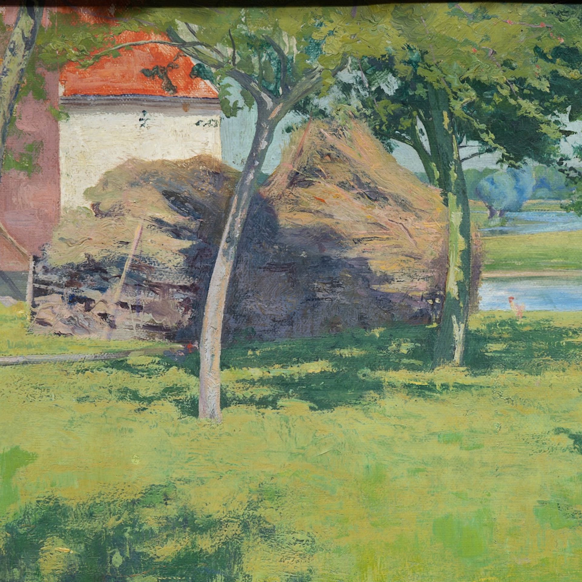 Valerius De Saedeleer (1867-1942), the 'Tempelhof' farm at Sint-Martens-Latem, ca. 1902/3, oil on ca - Bild 4 aus 7