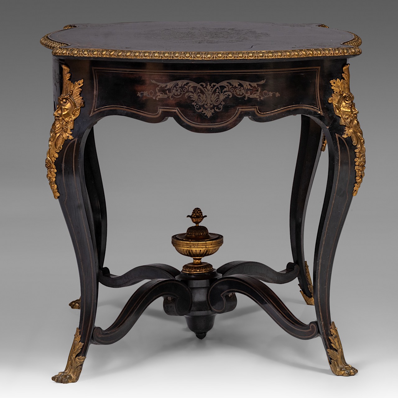 A Napoleon III (1852-1870) Boulle centre table, stamped 'HPR' Henri Picard (1840-1890), H 75 - W 120 - Image 3 of 10
