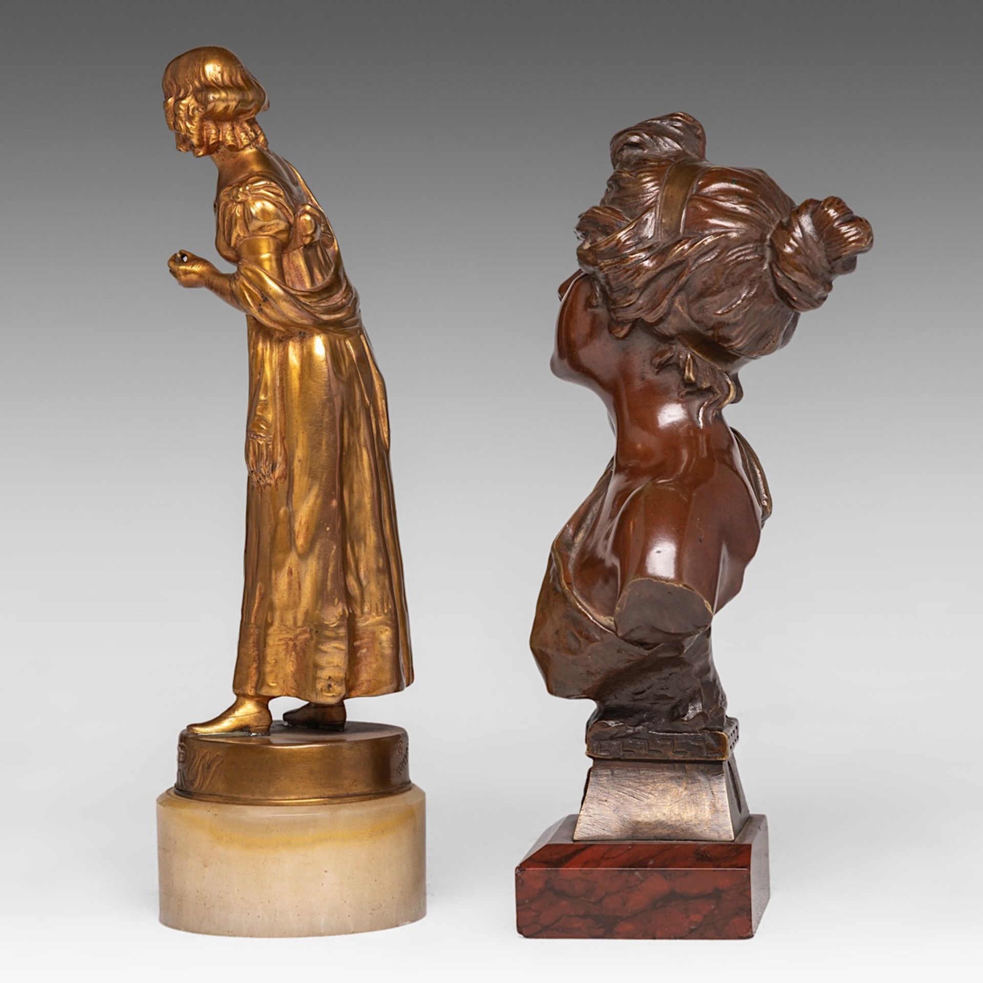 Two bronzes by Franciszek Kucharzyk (1880-1930) and Emmanuel Villanis (1858-1914) - Image 3 of 8