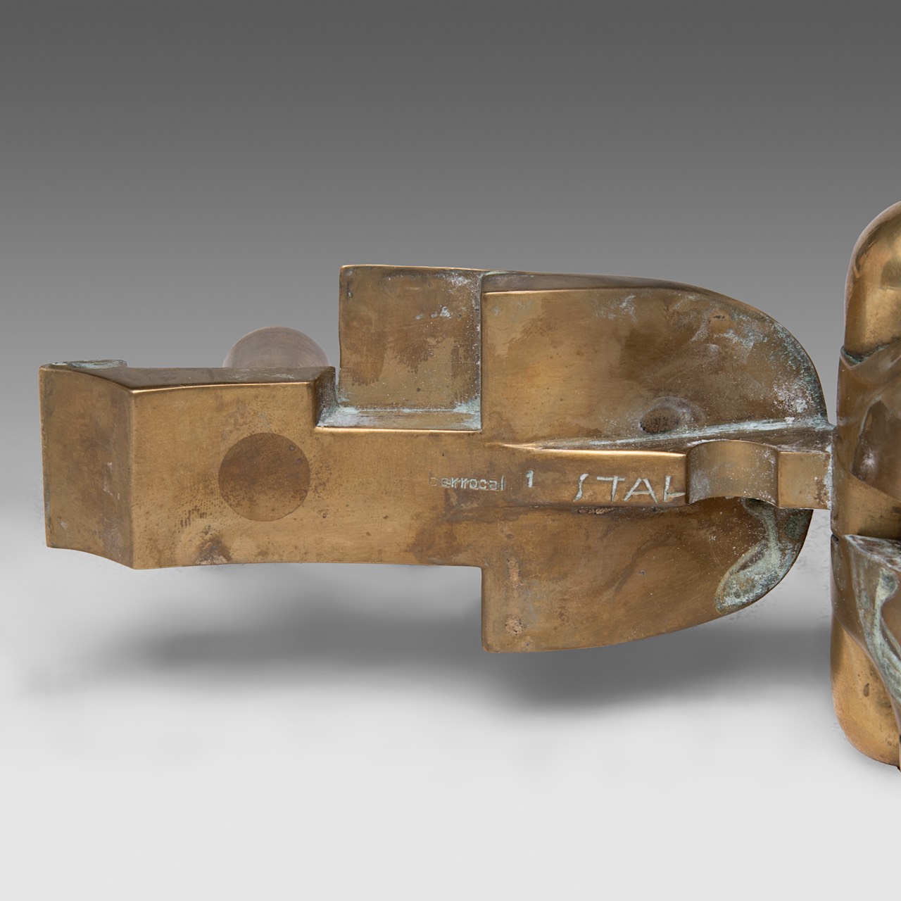 Miguel Berrocal (1933-2006), 'Romeo and Juliet', 1966, Ndeg1, polished brass, H 15 - W 20 cm - Image 11 of 12