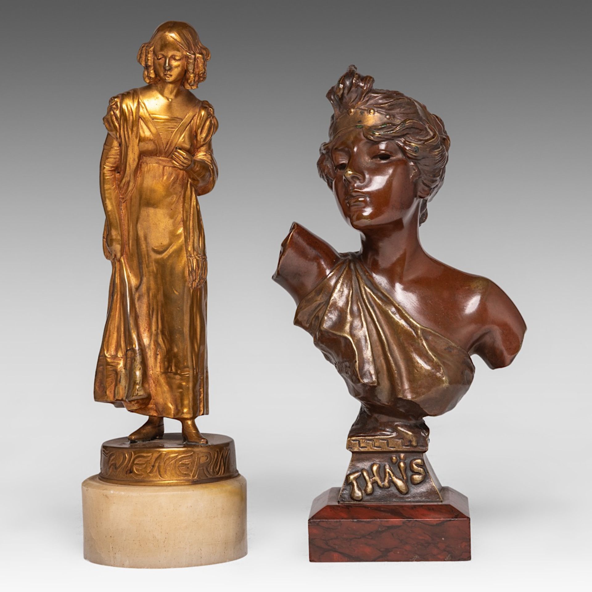 Two bronzes by Franciszek Kucharzyk (1880-1930) and Emmanuel Villanis (1858-1914)