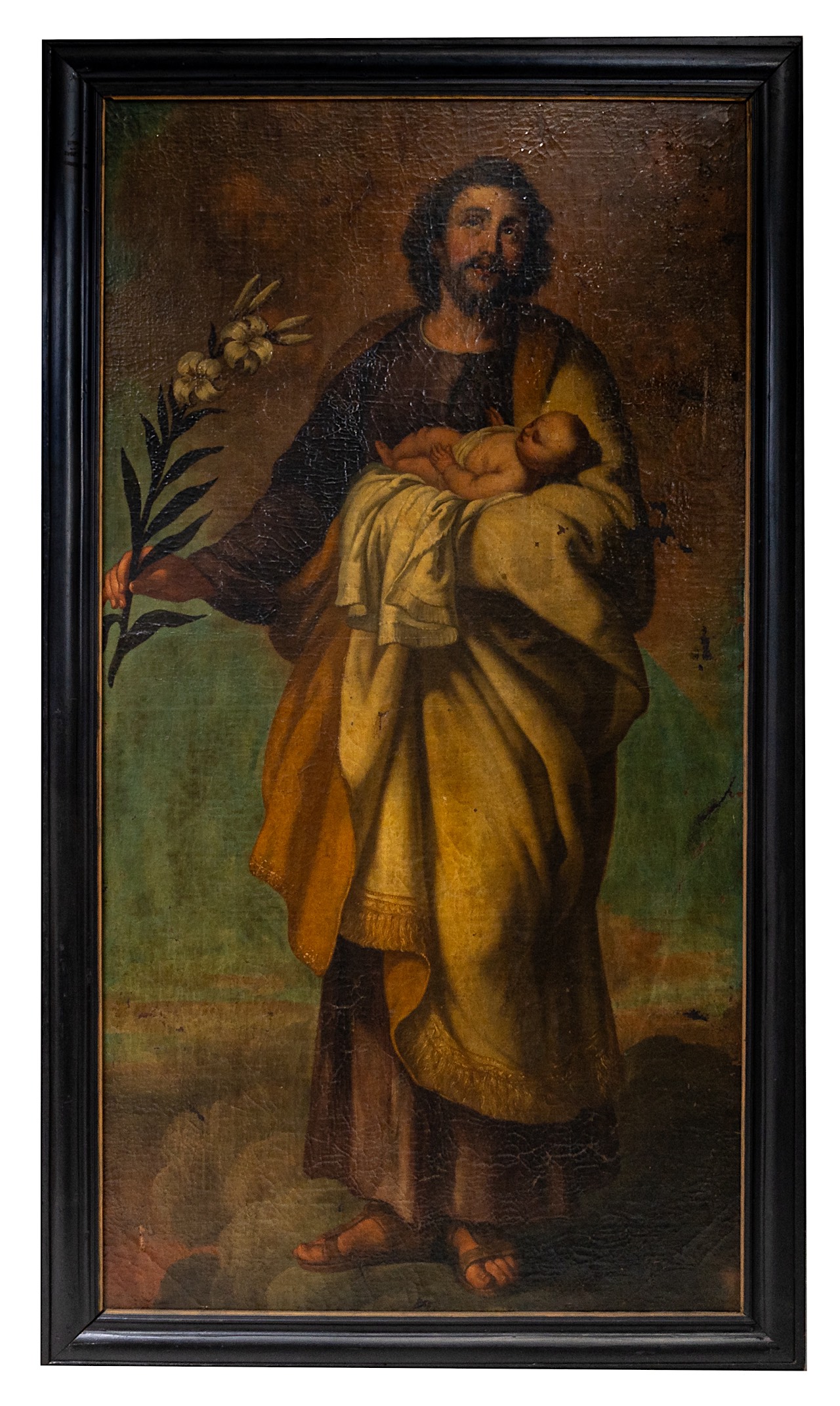 A pair of full-length portraits of Mary and Joseph with the infant Christ, the Southern Netherlands, - Image 8 of 22