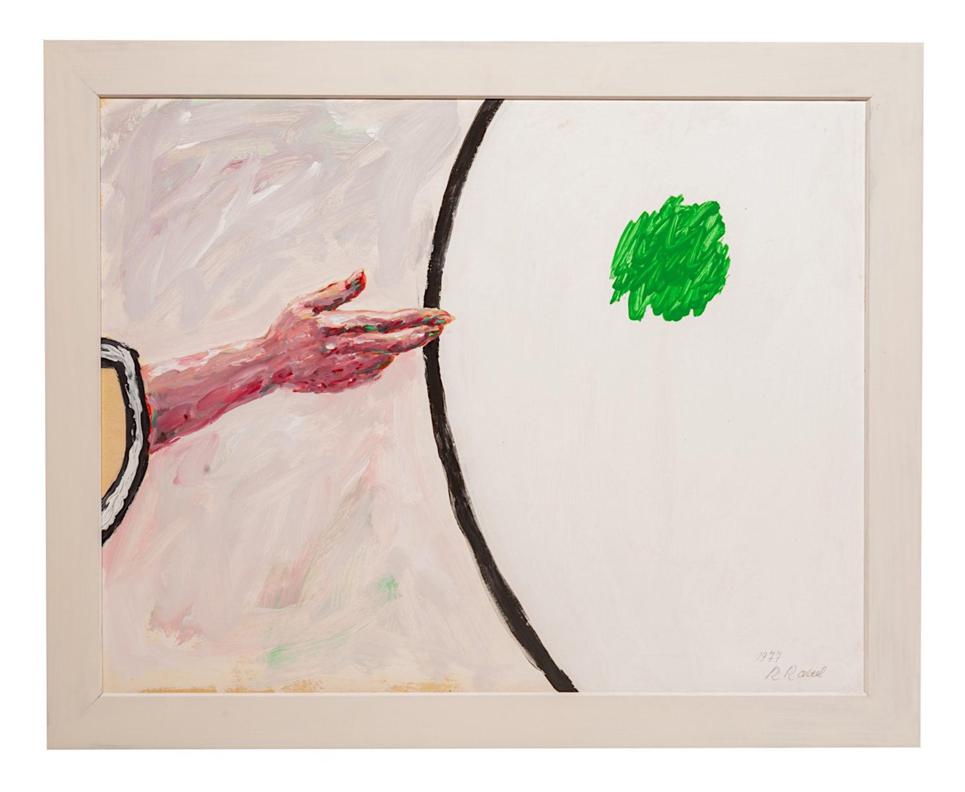 Roger Raveel (1921-2013), 'Een hand met een groene reflectie', 1977, acrylic on paper on canvas 57 x - Bild 2 aus 4