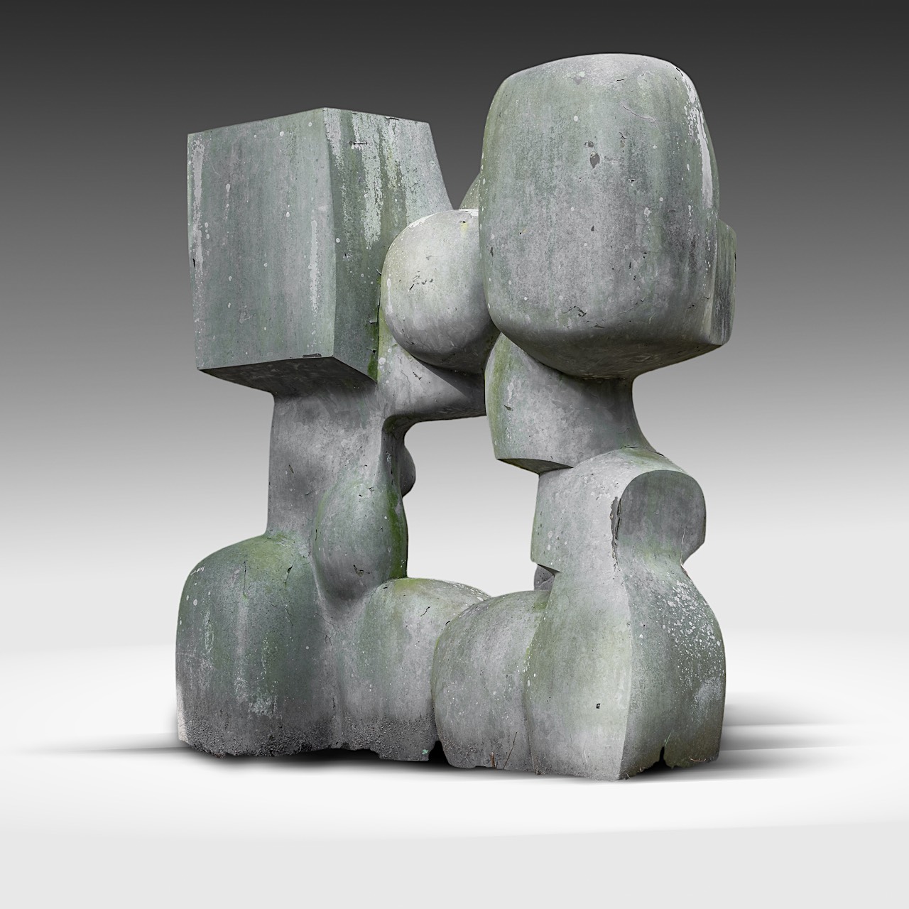 Pol Spilliaert (1935-2023), 'Zwarte bloem van Java', bronze patinated polyester, 1964-1965 200 x 194