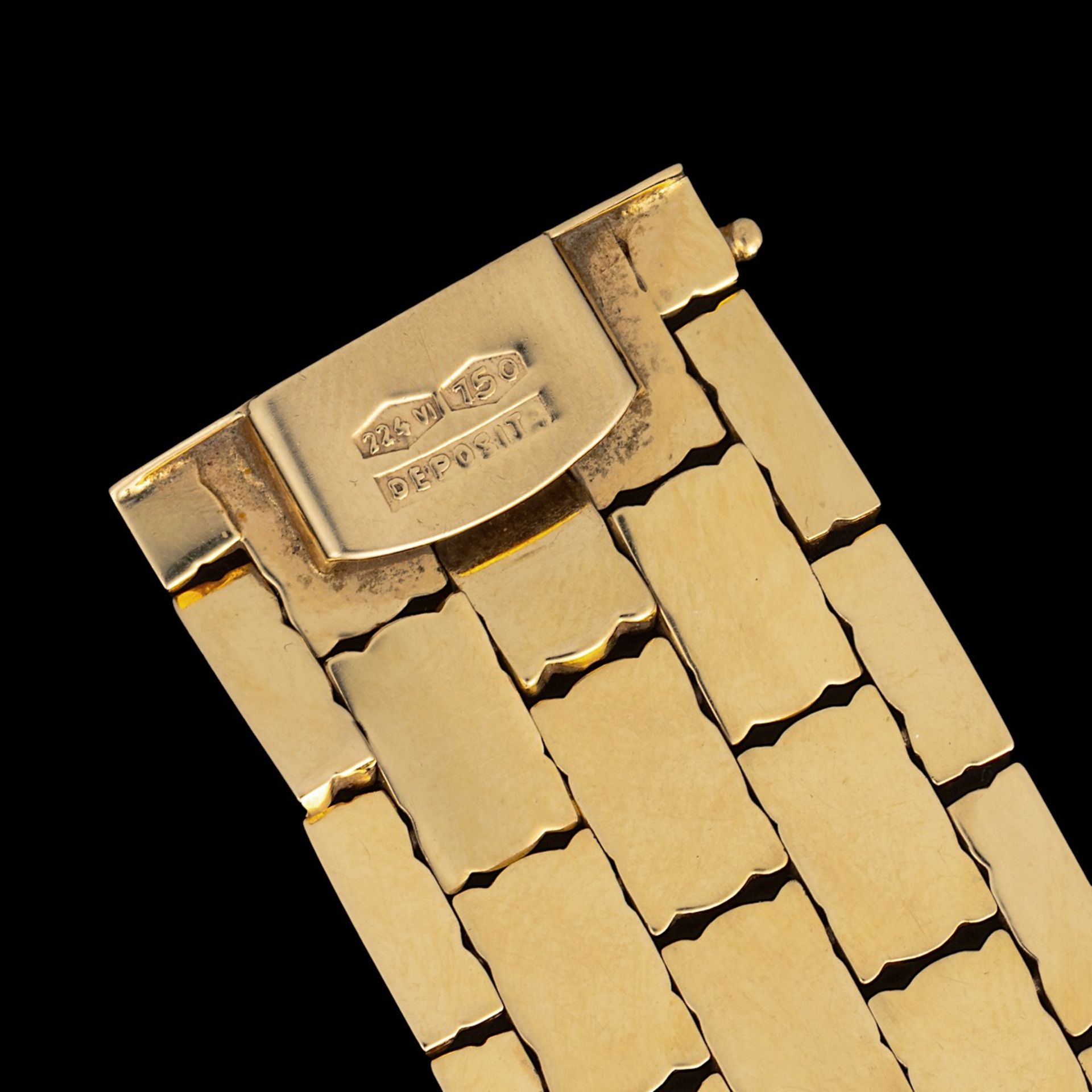 An 18ct gold bracelet, weight 52 g, total length 18 cm - Bild 6 aus 6