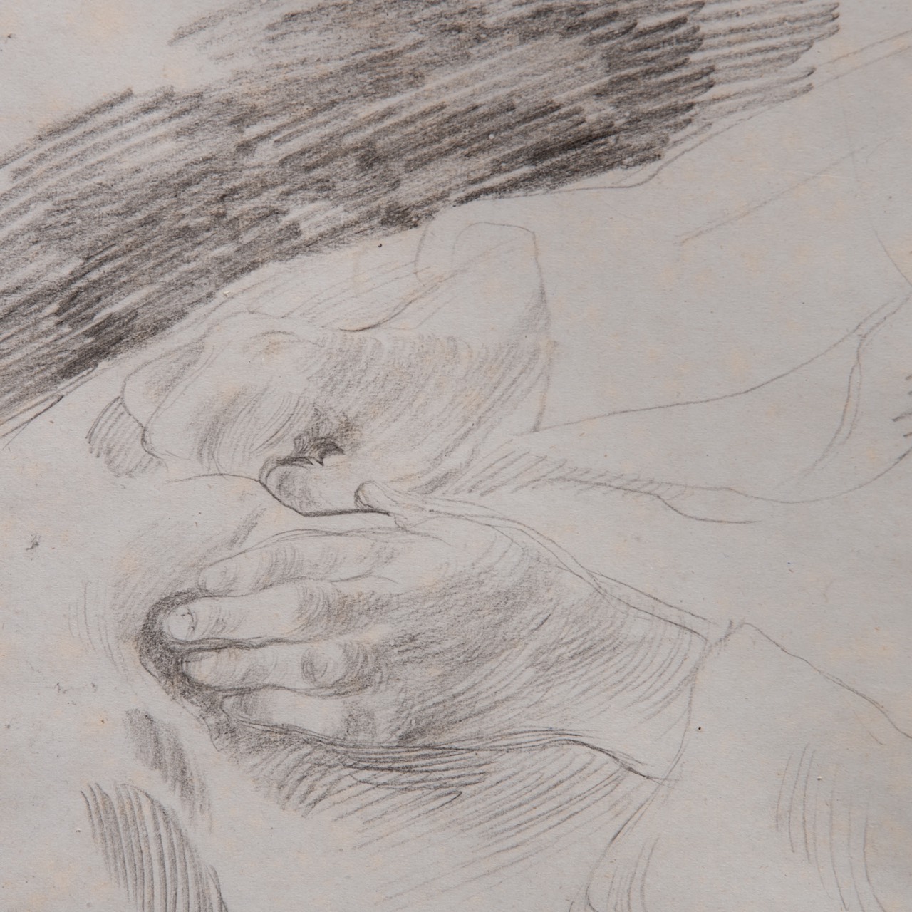 James Ensor (1860-1949), hands at work, pencil drawing on paper 16.5 x 21 cm. (6 1/2 x 8.2 in.), Fra - Image 5 of 5