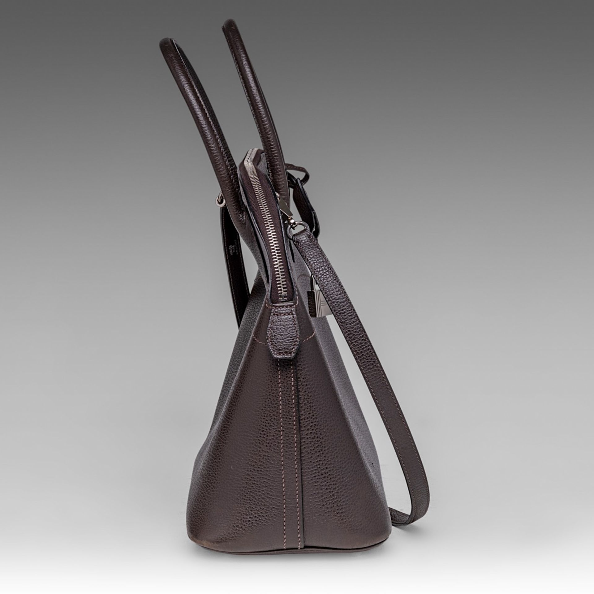 A Hermes bolide 34 CK brown veau epsom handbag, H 28 - W 37 - D 14 cm - Bild 6 aus 15