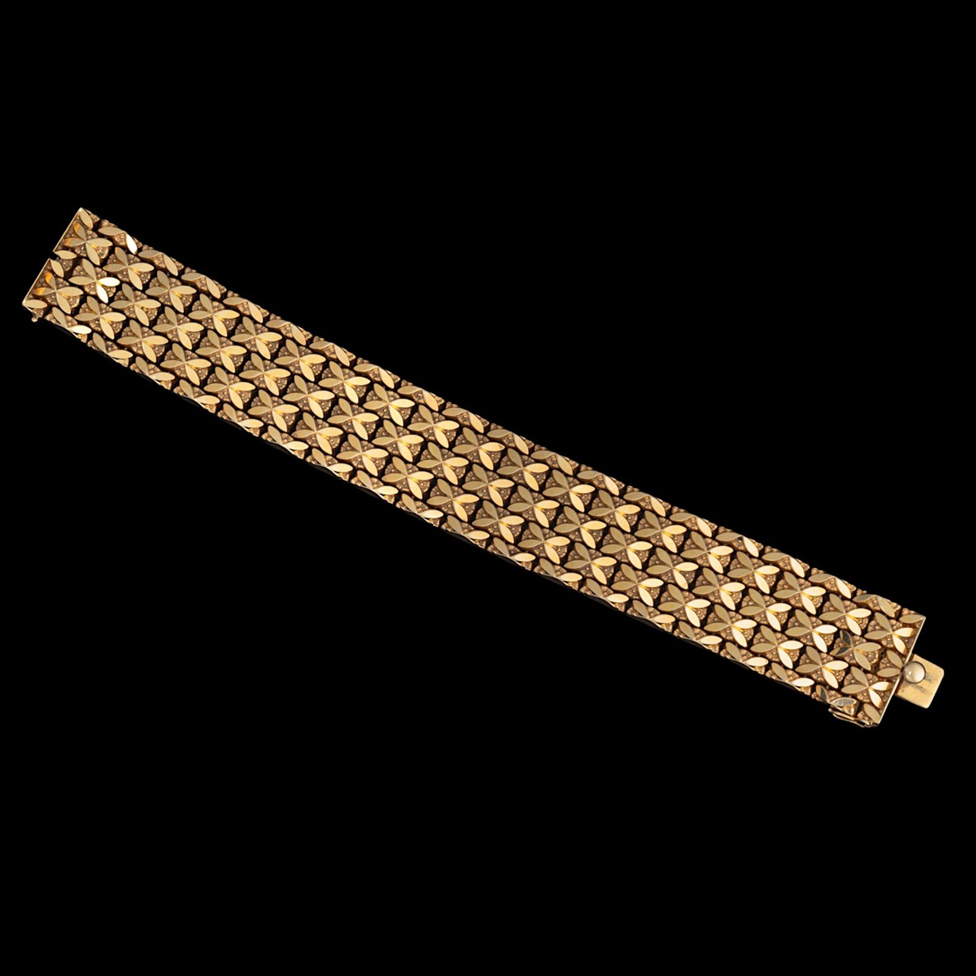 An 18ct gold bracelet, weight 52 g, total length 18 cm - Bild 3 aus 6