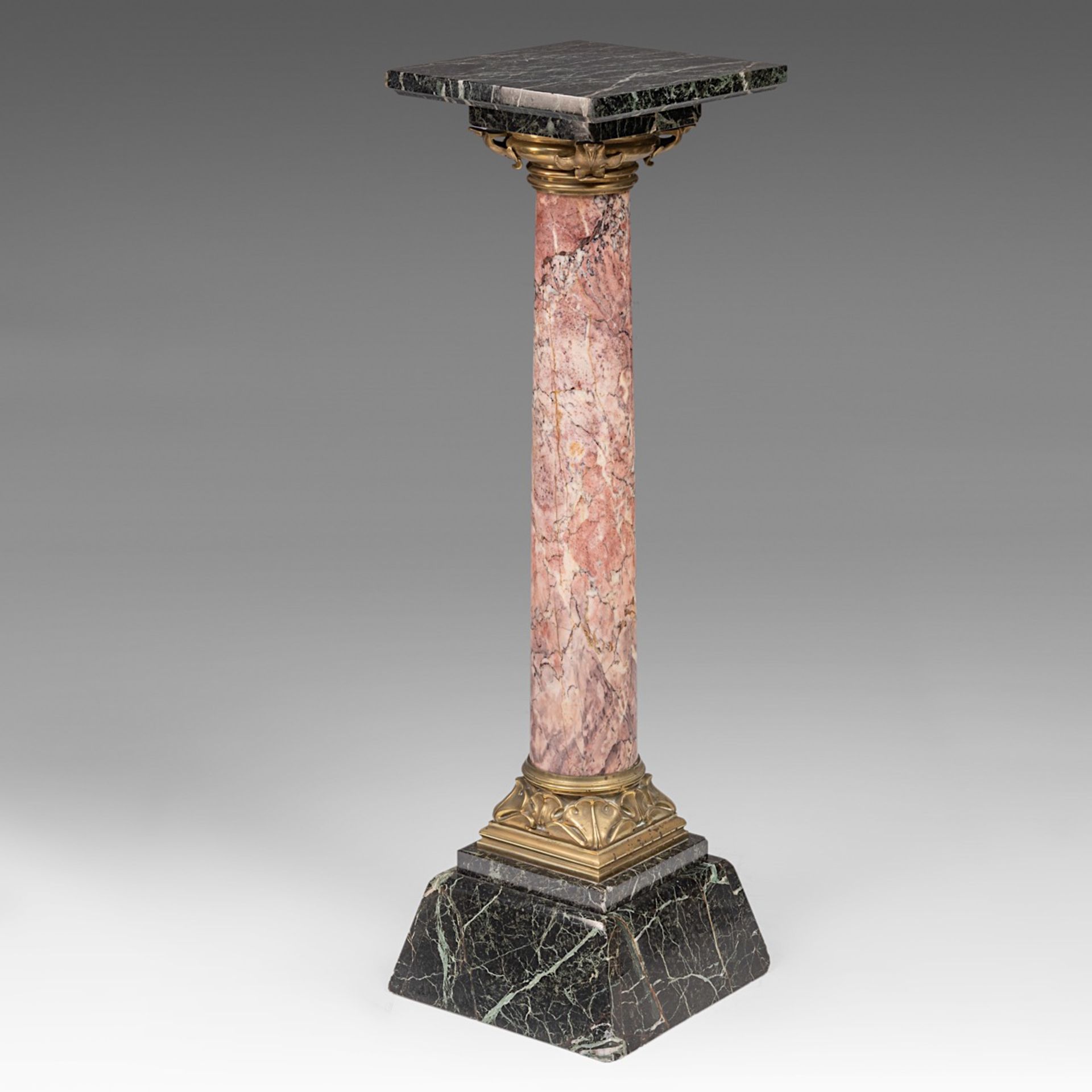 Adrien Etienne Gaudez (1845-1902), 'Gloire au travail', patinated bronze on a marble pedestal, H 169 - Bild 13 aus 18