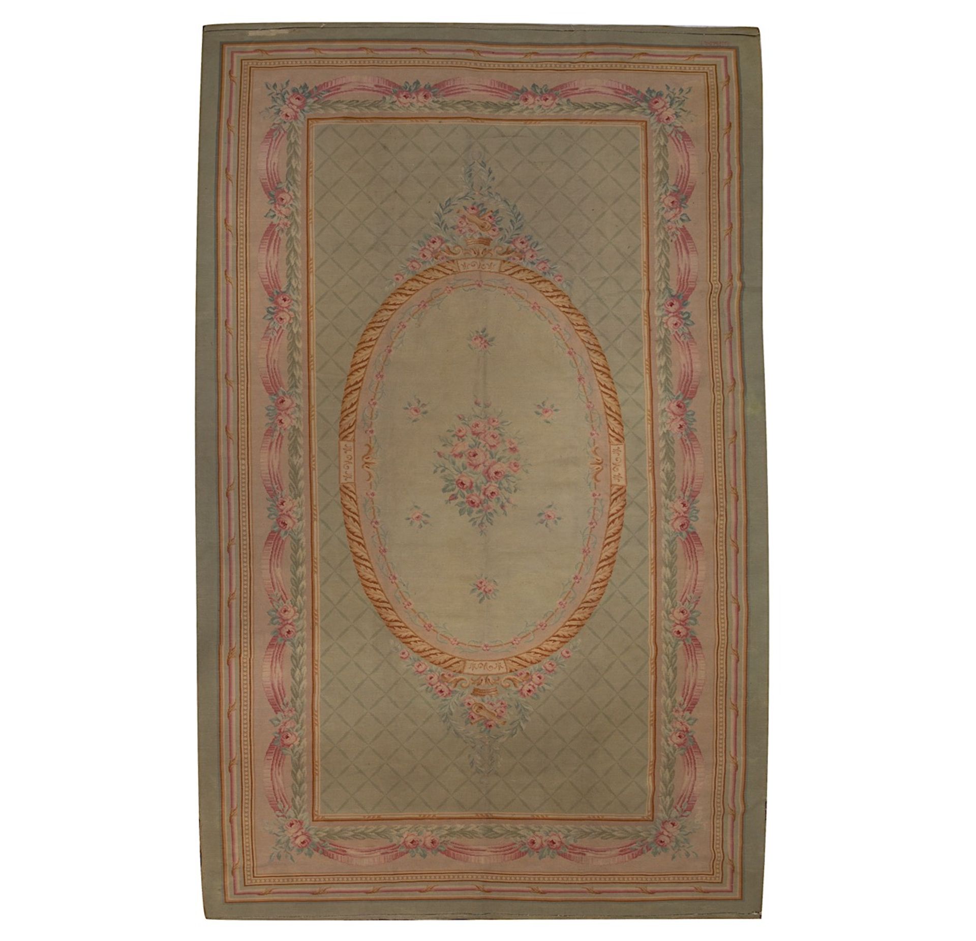 An Austrian Ginzkey wool carpet decorated with garlands in Savonnerie style, 305 x 525 cm - Bild 4 aus 16