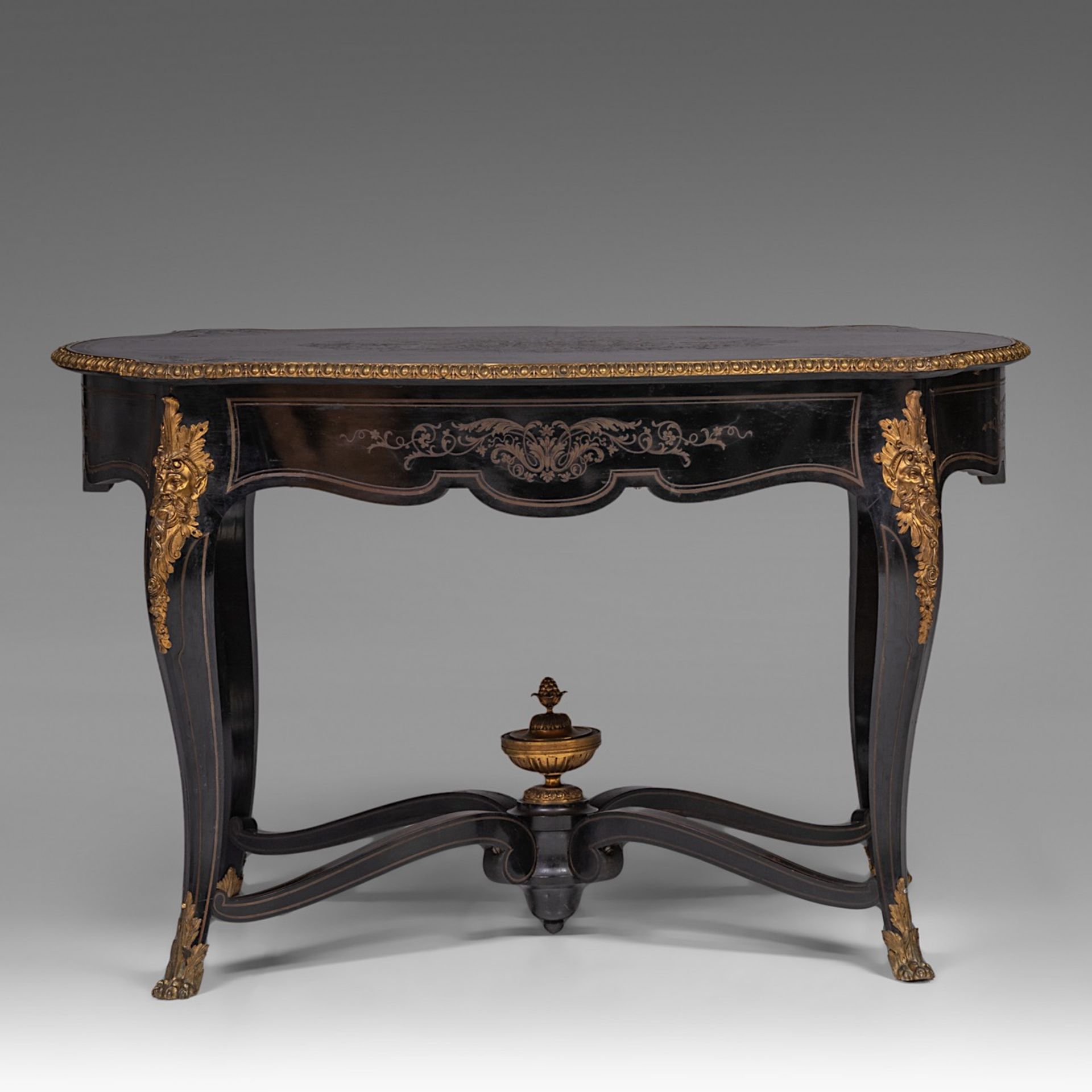 A Napoleon III (1852-1870) Boulle centre table, stamped 'HPR' Henri Picard (1840-1890), H 75 - W 120 - Bild 4 aus 10