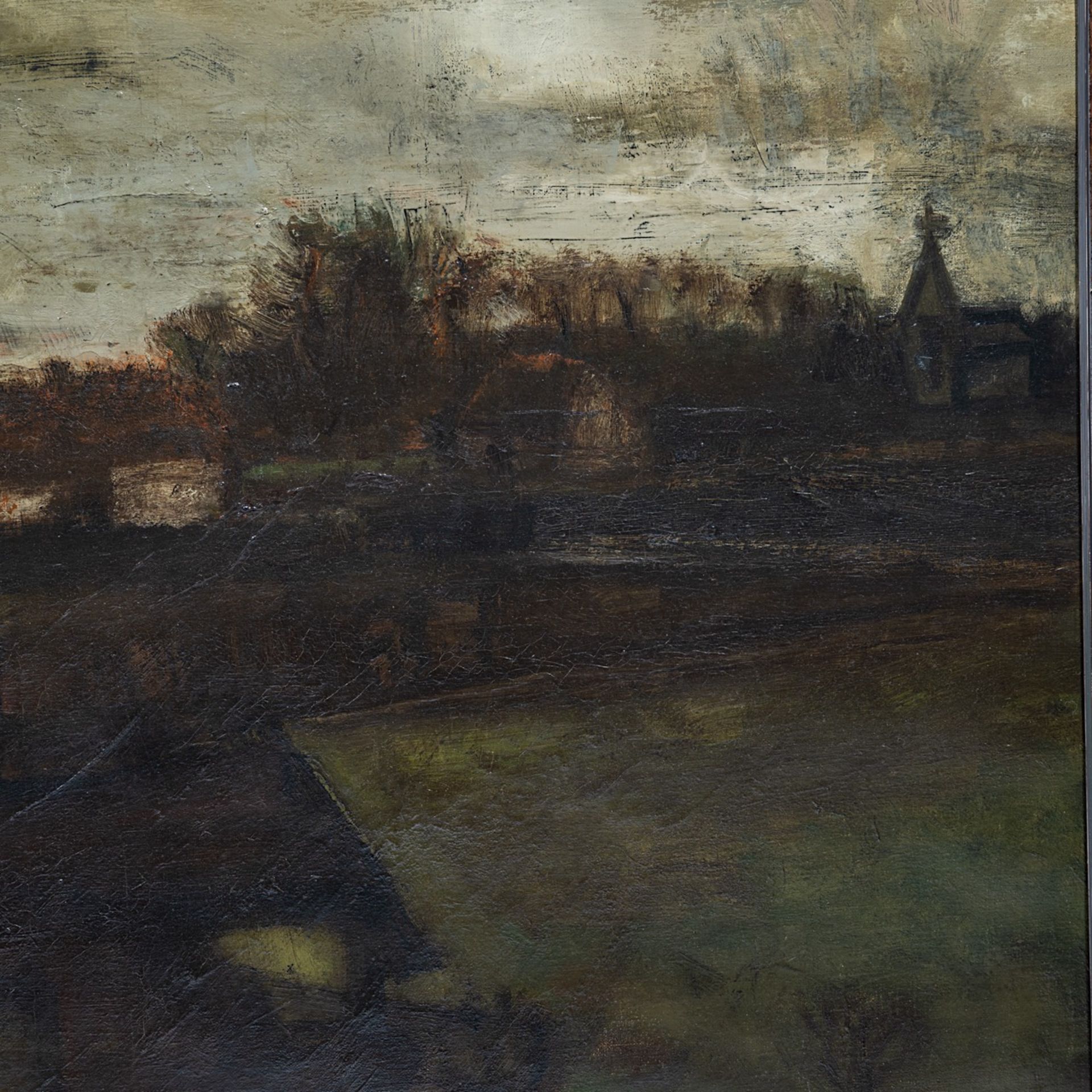 Constant Permeke (1886-1952), rural landscape in autumn, 1913, oil on canvas 110 x 135 cm. (43.3 x 5 - Image 6 of 7