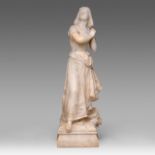 Hippolyte Moreau (1832-1927), Jeanne d'Arc, alabaster, H cm