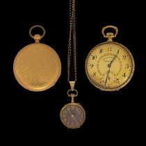 Three 19thC and 20thC 18ct gold case pocket watches