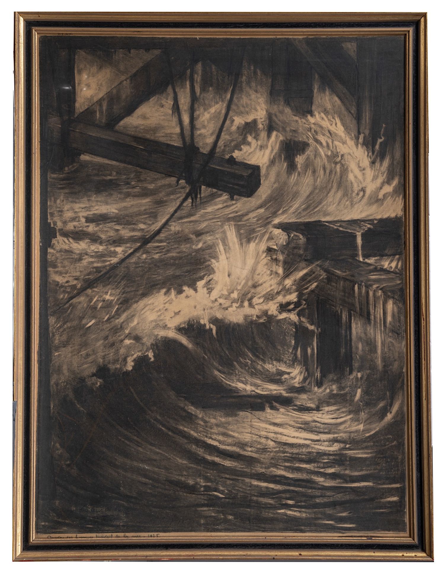 Frederic De Smet (1876-1948), Oeuvre des hommes, travail de la mer', 1925, charcoal drawing on paper - Bild 2 aus 6