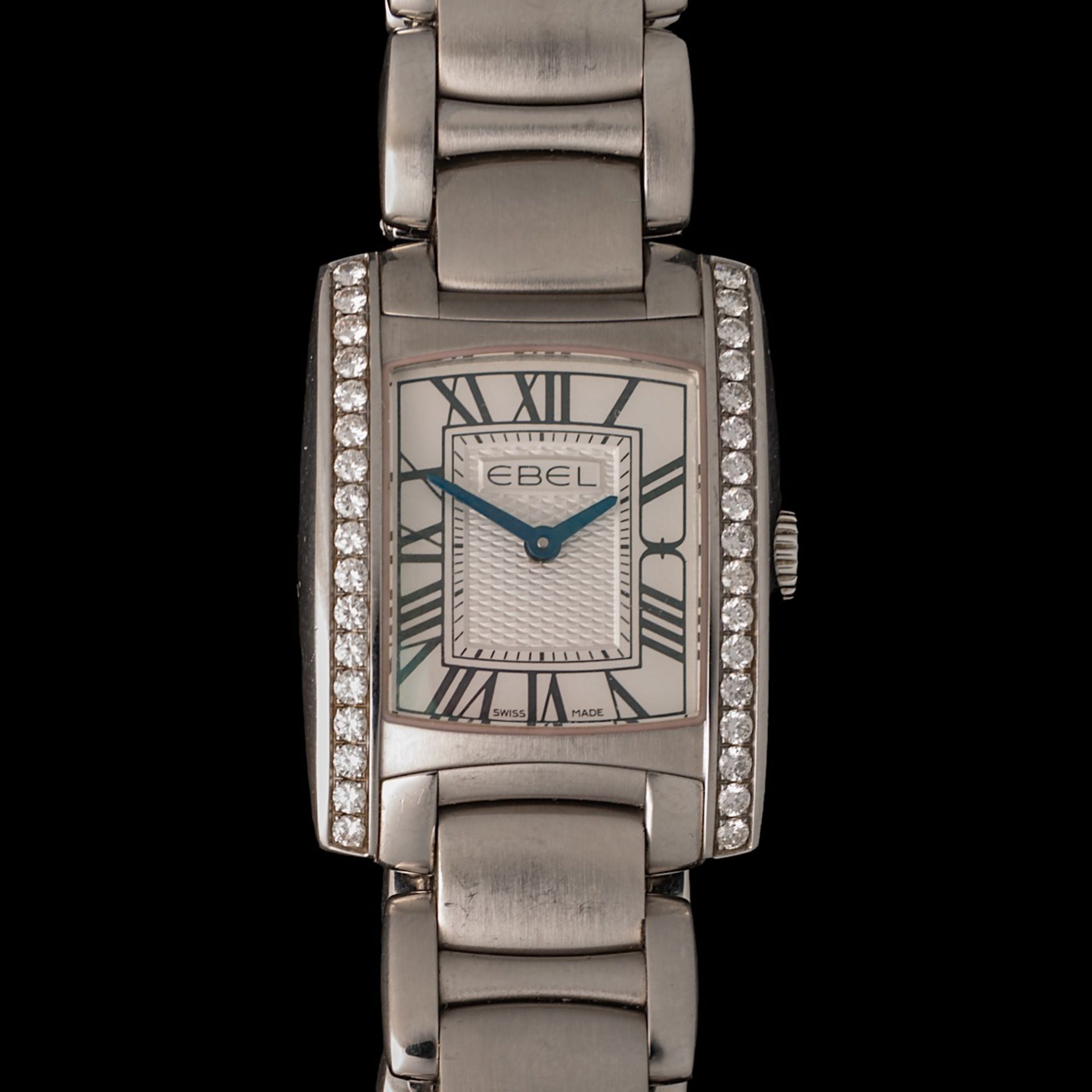 An Ebel 'Brasilia' ladies' watch, stainless steel case with 17 brilliant cut diamonds - Bild 2 aus 5