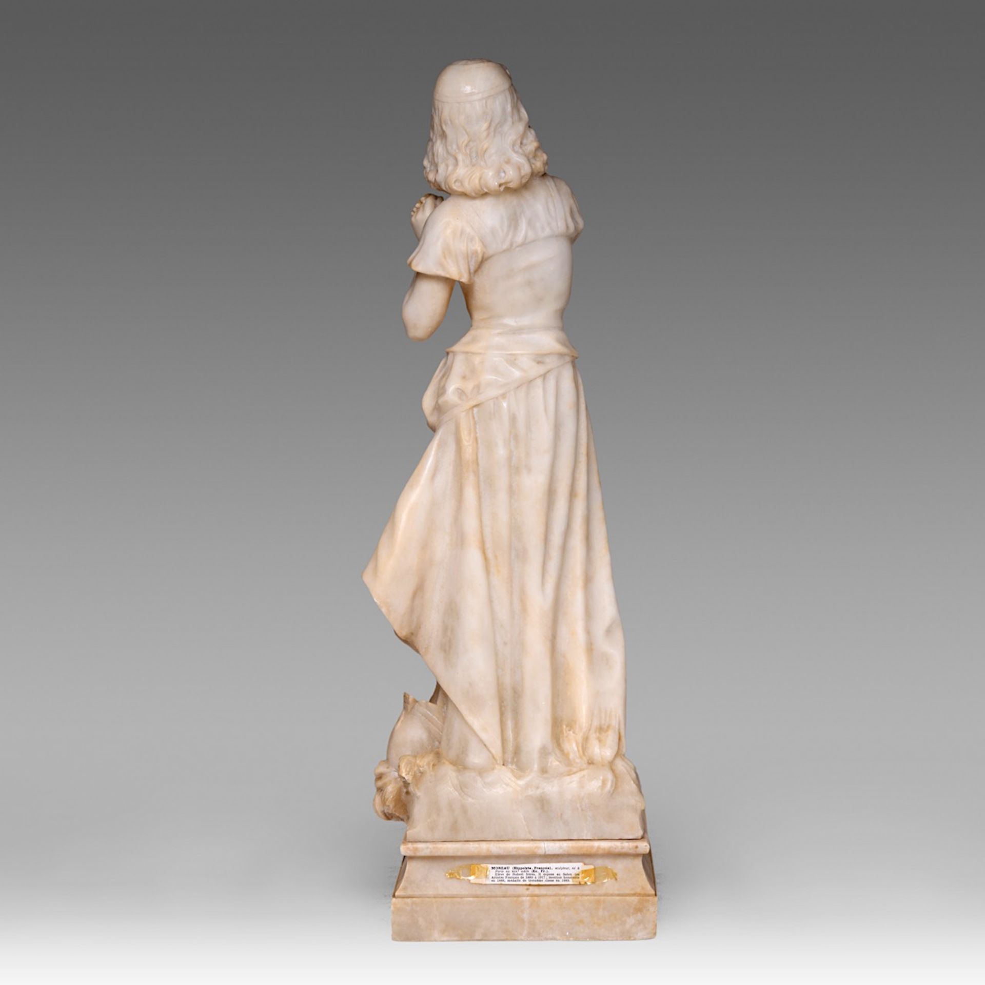 Hippolyte Moreau (1832-1927), Jeanne d'Arc, alabaster, H cm - Image 4 of 7