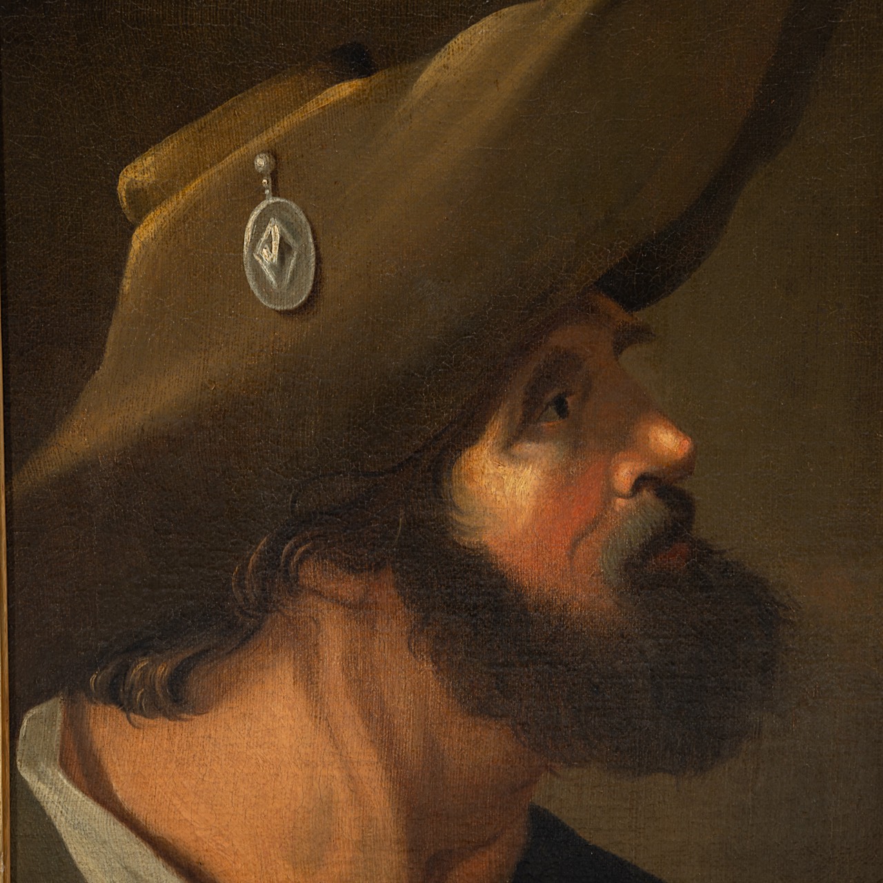 Tronie of a bearded man wearing a hat, Flemish School, 17th/18thC, oil on canvas 55 x 40 cm. (21.6 x - Image 4 of 5