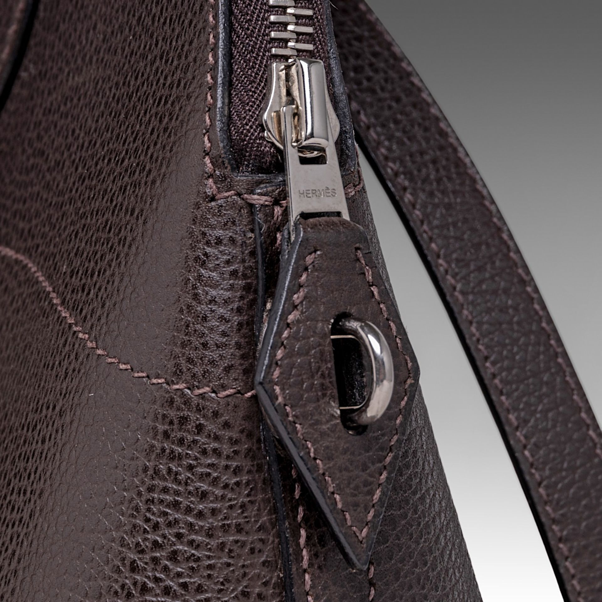 A Hermes bolide 34 CK brown veau epsom handbag, H 28 - W 37 - D 14 cm - Bild 11 aus 15