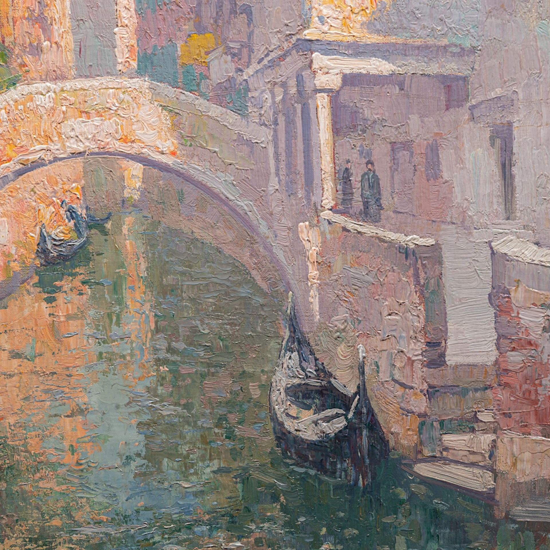 Paul Leduc (1876-1943), view of Venice, oil on canvas 60 x 45 cm. (23.6 x 17.7 in.), Frame: 75 x 60 - Bild 6 aus 6