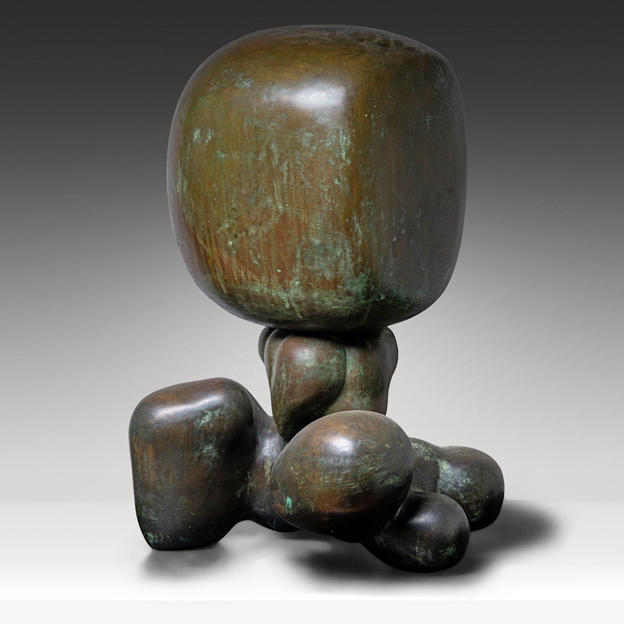 Pol Spilliaert (1935-2023), 'Wanneer de zee zich terugtrekt', patinated bronze, 1991 (+) 64 x 38 x 3 - Image 7 of 13