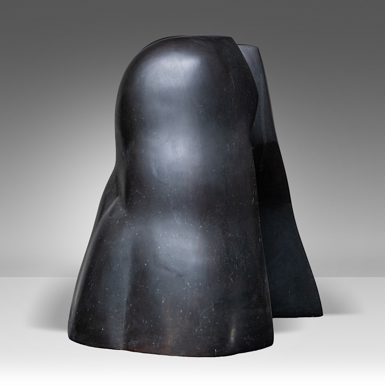 Pol Spilliaert (1935-2023), 'Gevormd door de wind', patinated bronze, 1992 35 x 49 x 27 cm. (13.7 x - Image 9 of 10