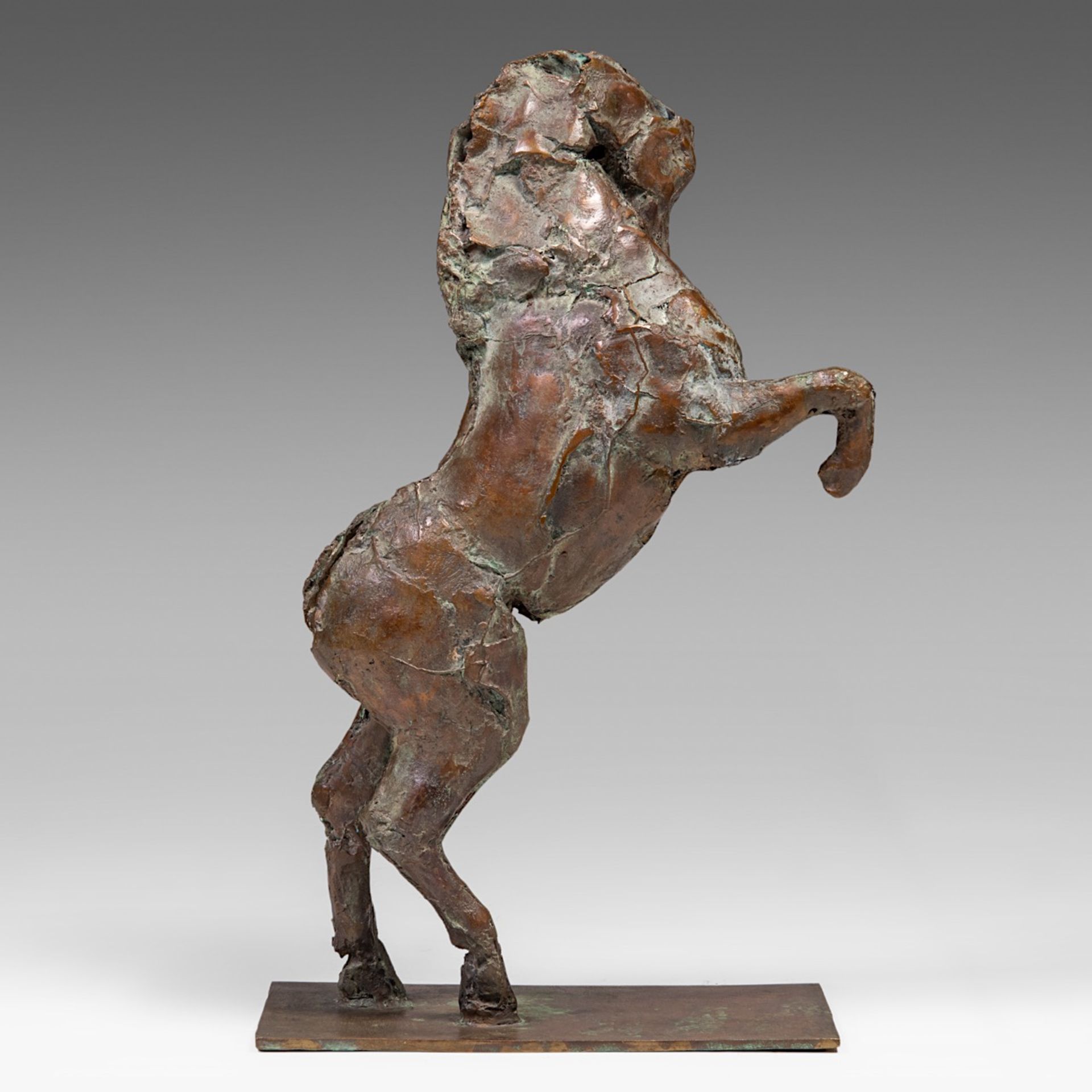 Jan Desmarets (1961), rearing horse, patinated bronze, 4/8 76 x 44.5 cm. (29.9 x 17.5 in.) - Image 4 of 7