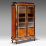 A Louis XVI-style display cabinet in the Linke manner with gilt bronze mounts, H 183 cm - W 115 cm -