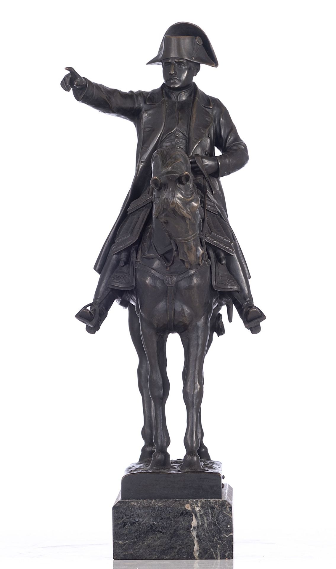 Ernest Charles Guilbert (1848-1913), Equestrian of Napoleon, 1910, patinated bronze, H 40 cm - Bild 5 aus 9