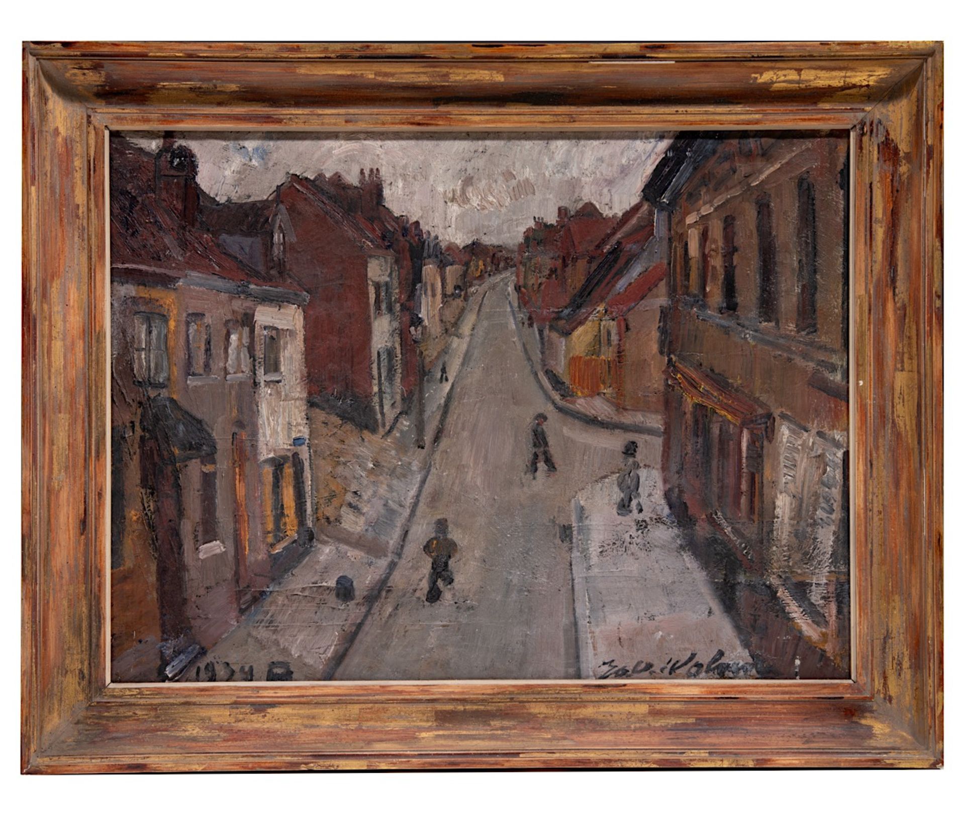 Henri Victor Wolvens (1896-1977), street scene, 1934, oil on canvas 60 x 80 cm. (23.6 x 31 1/2 in.), - Bild 2 aus 8