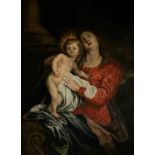 The Holy Mother and Child, 17thC, The Southern Netherlands, oil on canvas 112 x 83 cm. (44.0 x 32.6