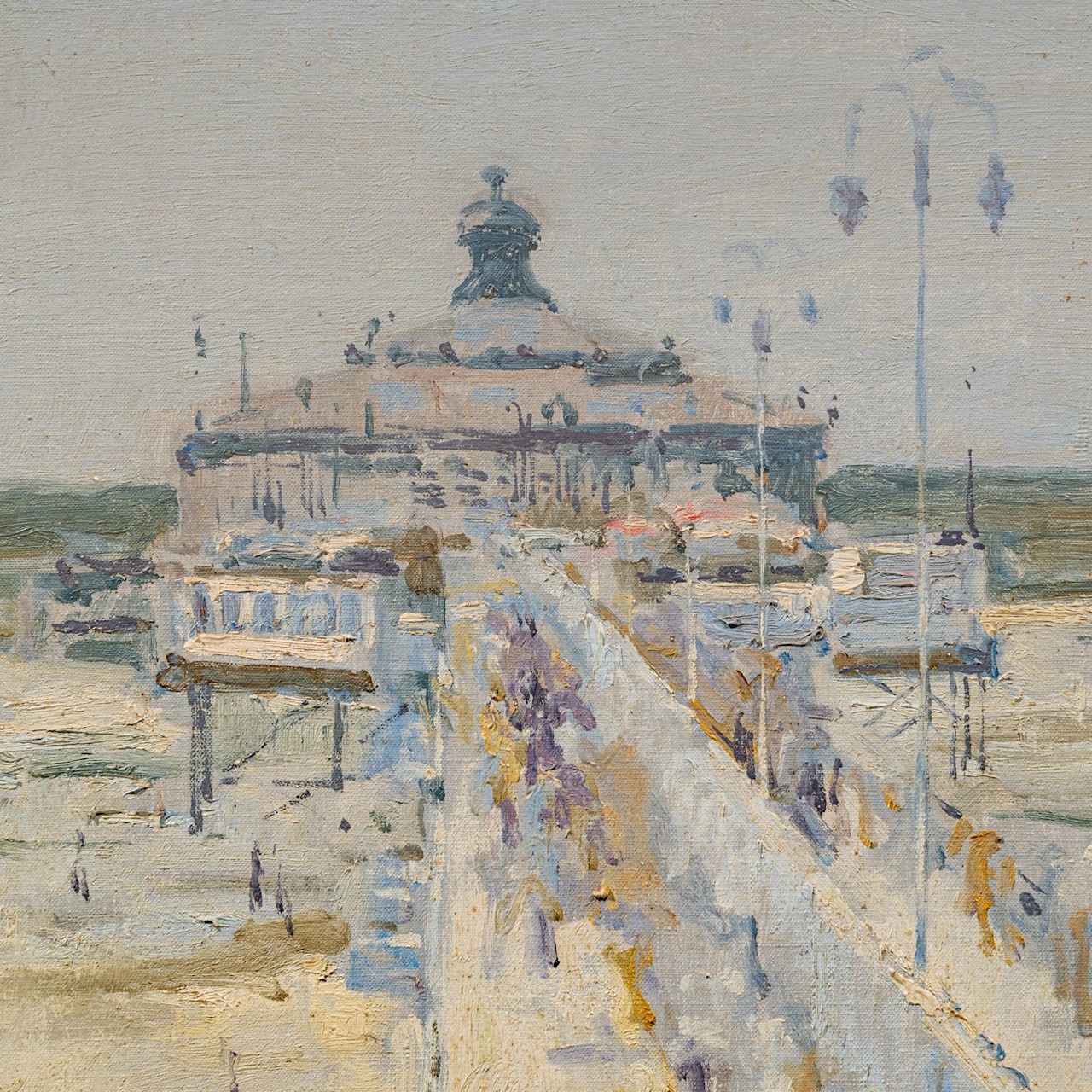 Hessel De Boer (1921-2003), the pier of Scheveningen, oil on canvas - Image 5 of 6