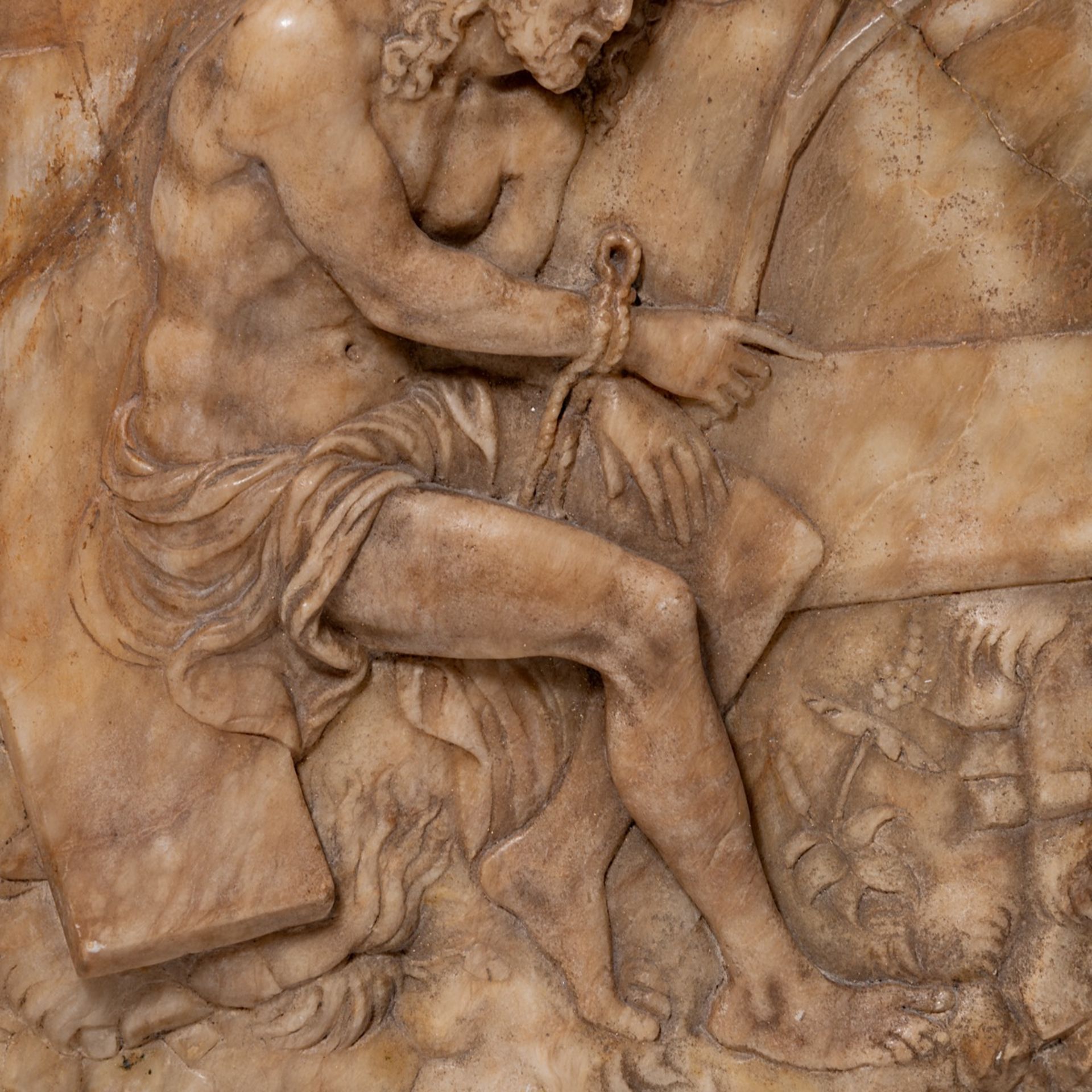A fine probably Malines alabaster plaque depicting the 'Ecce Homo', ca. 1600, 24 x 19 cm. (9.4 x 7.4 - Bild 6 aus 6