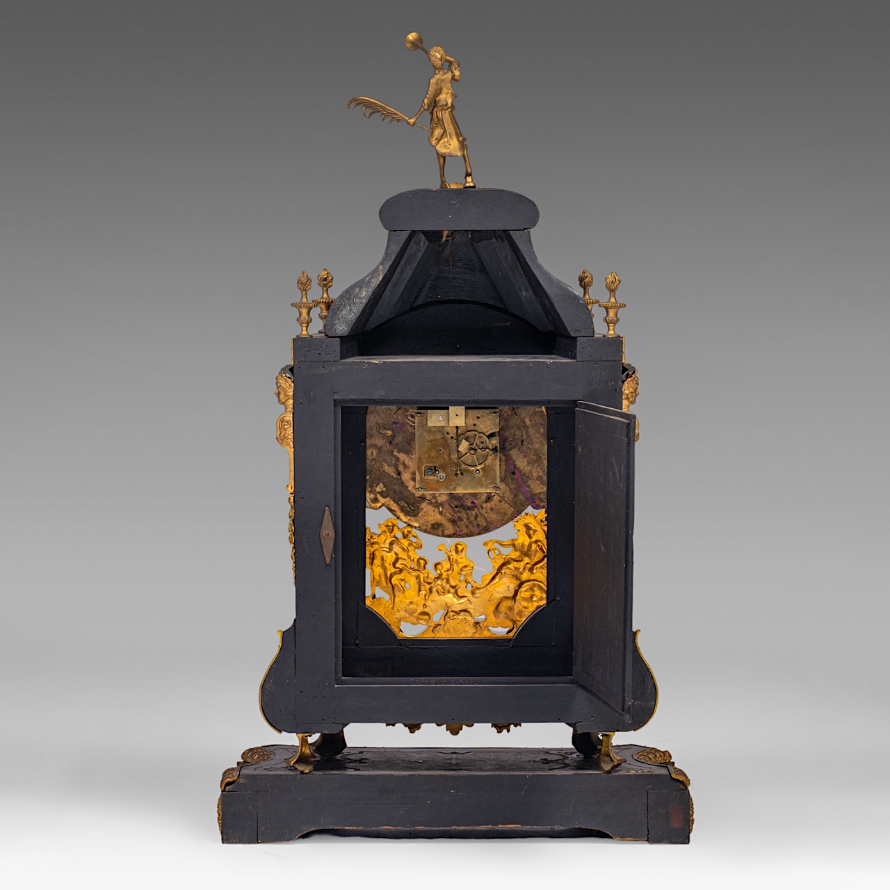 A Louis XIV style Boulle cartel clock with gilt bronze mounts, Napoleon III period, H 90 cm - Image 7 of 10