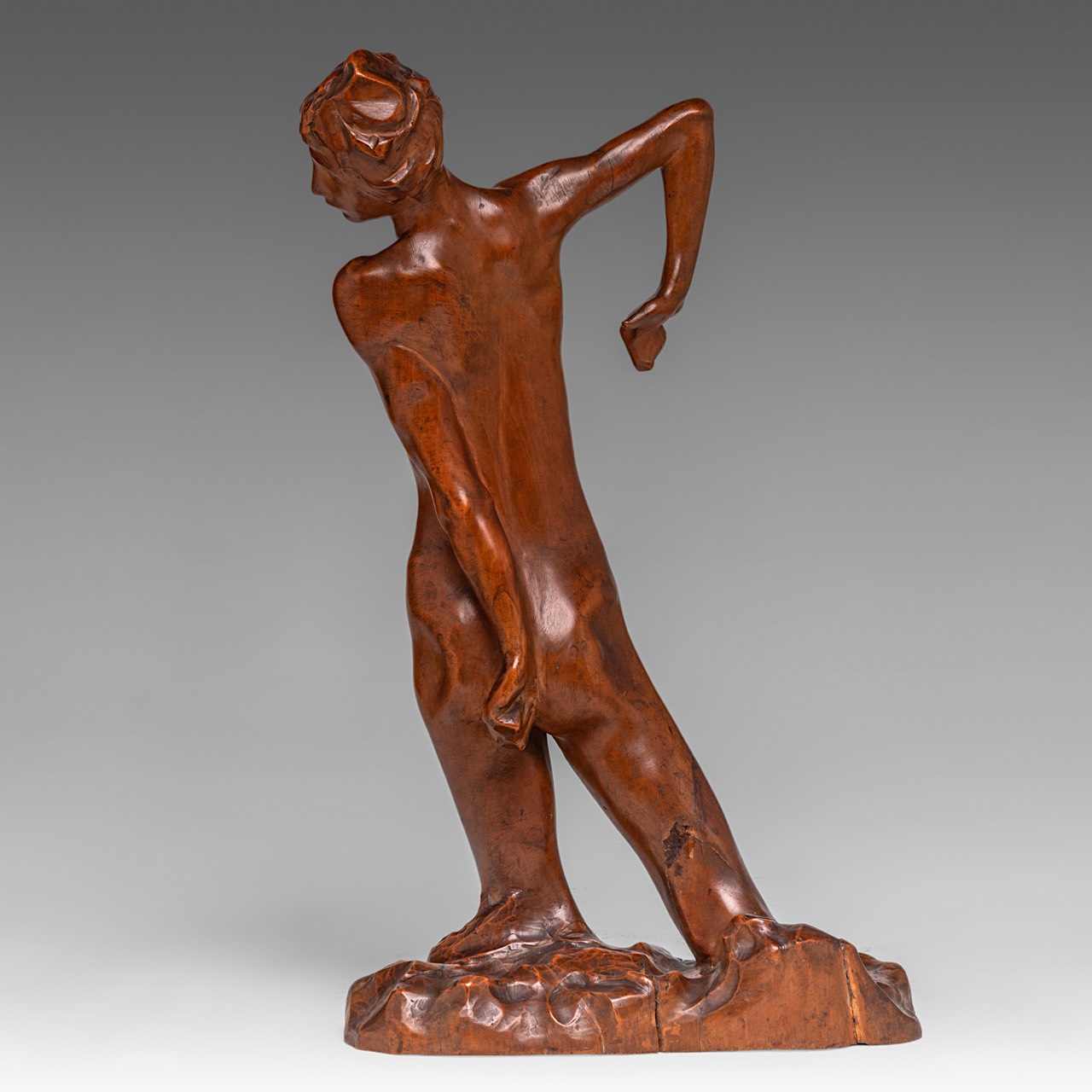 George Minne (1866-1941), 'Baigneuse I', carved wood, H 40 cm - Image 5 of 10
