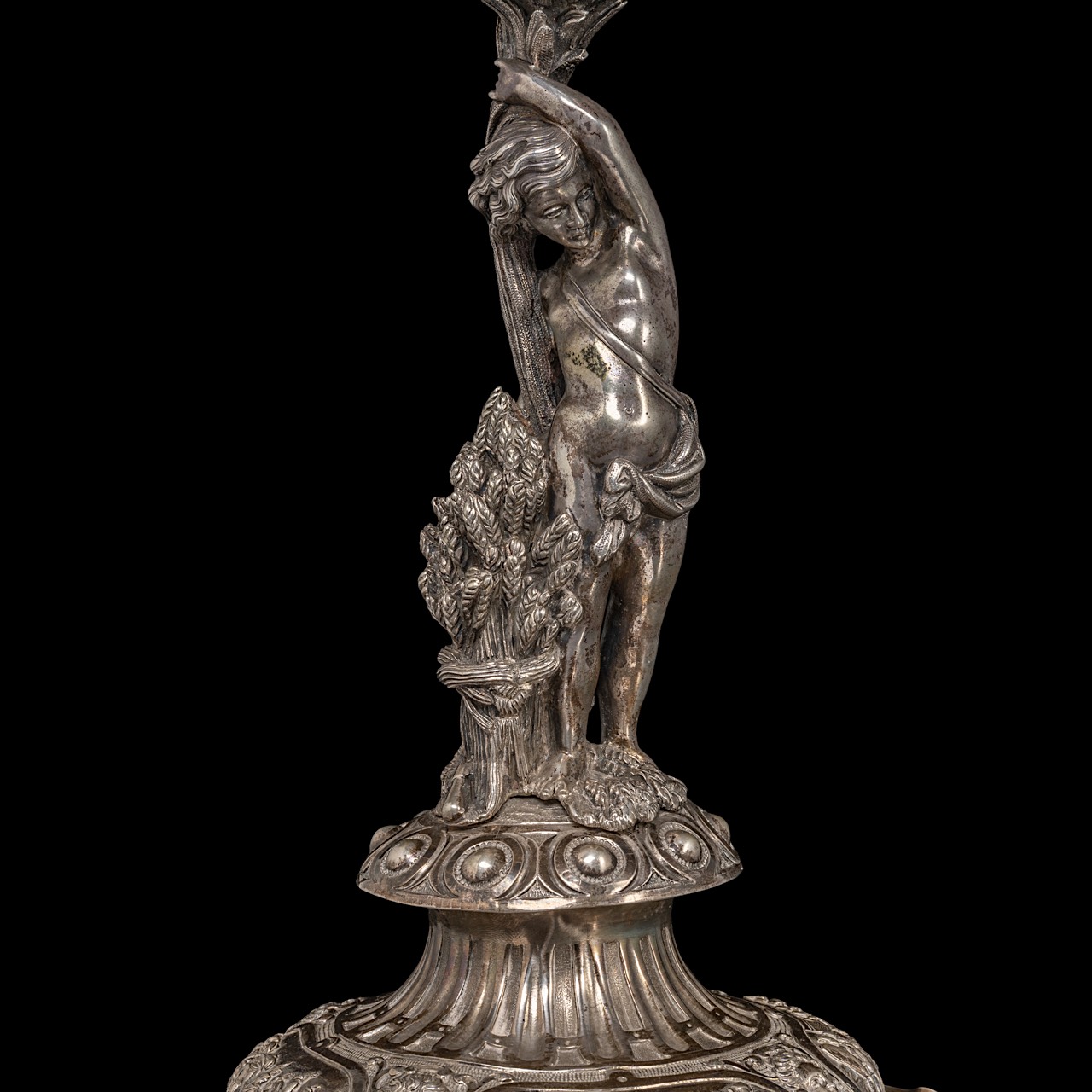 A 19thC Renaissance revival silver cup and cover, H 72,5 cm, total weight ca 2772 g - Image 6 of 9