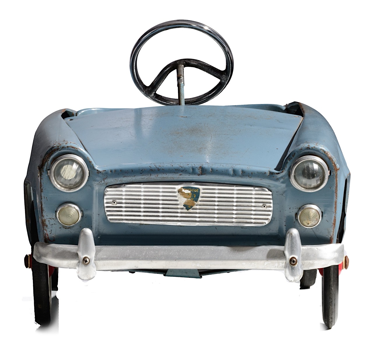 A 'Grand deluxe' edition Torck ' Peugeot' blue metal pedal car, 1962, 43,5 x 45 x 109 cm - Image 2 of 15