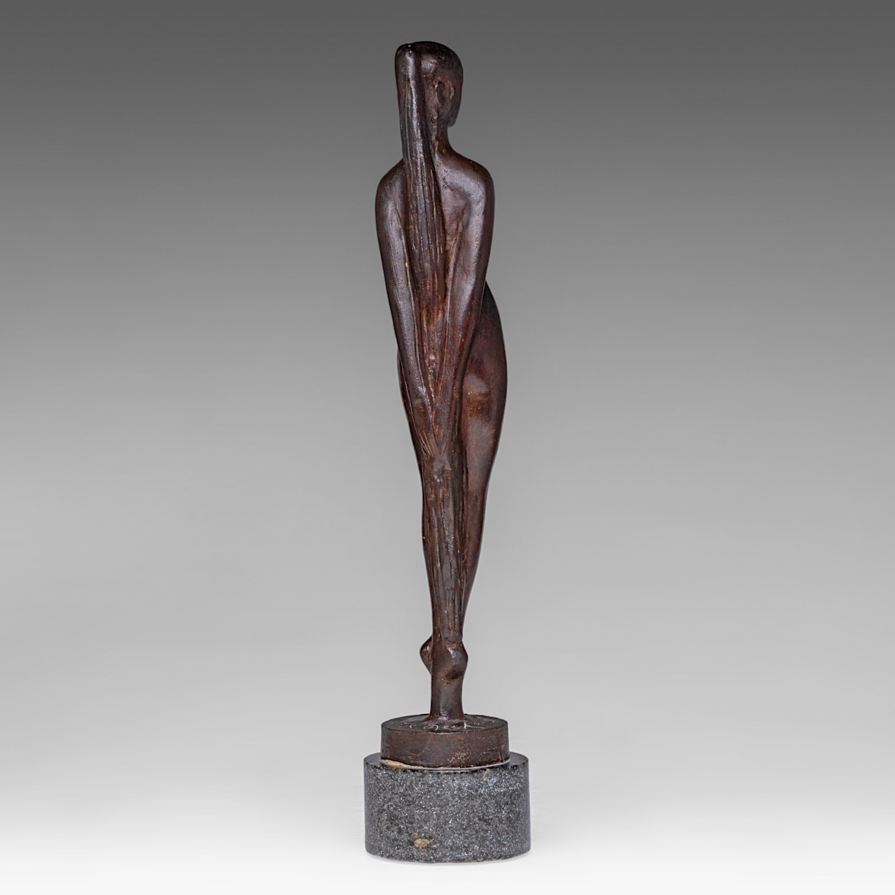 Jos De Decker (1912-2000), ballerina, patinated bronze on marble base, cire perdue, Ndeg II/XII, H 4 - Image 5 of 10