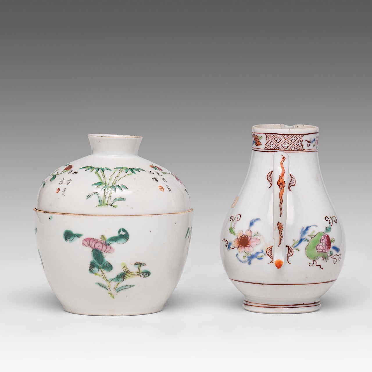 A collection of four Chinese scholar's objects, incl. a brush pot with inscriptions, late 18thC - ad - Image 8 of 29