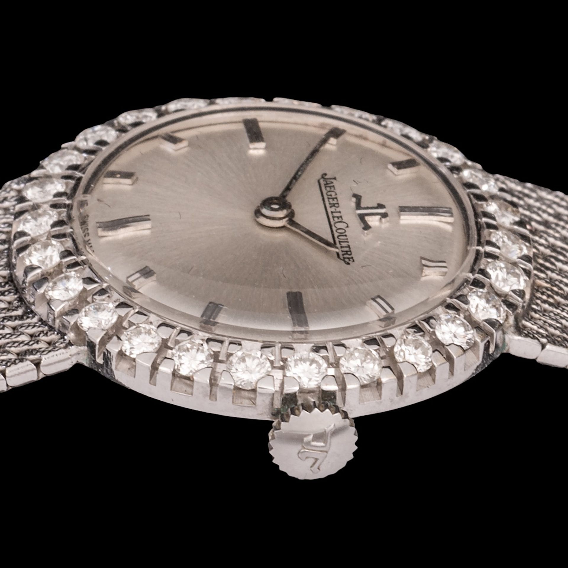 An 18ct white gold cocktail ladies wristwatch Jaeger-Lecoultre, total L 17,5 cm - total weight 44,7 - Image 6 of 10