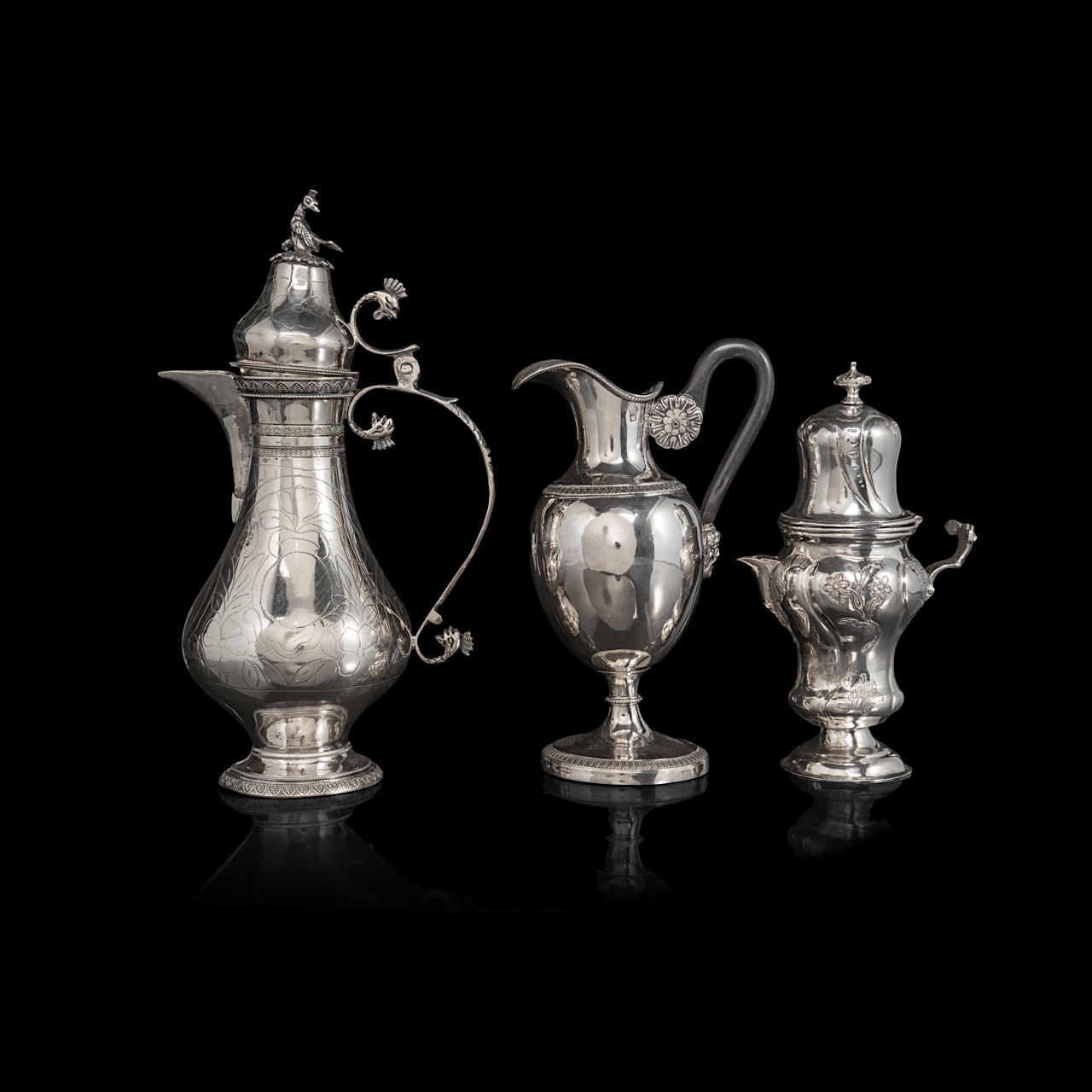 A various collection of silver objects, total weight ca 895 g, H 16,5 - 24 cm - Image 4 of 11