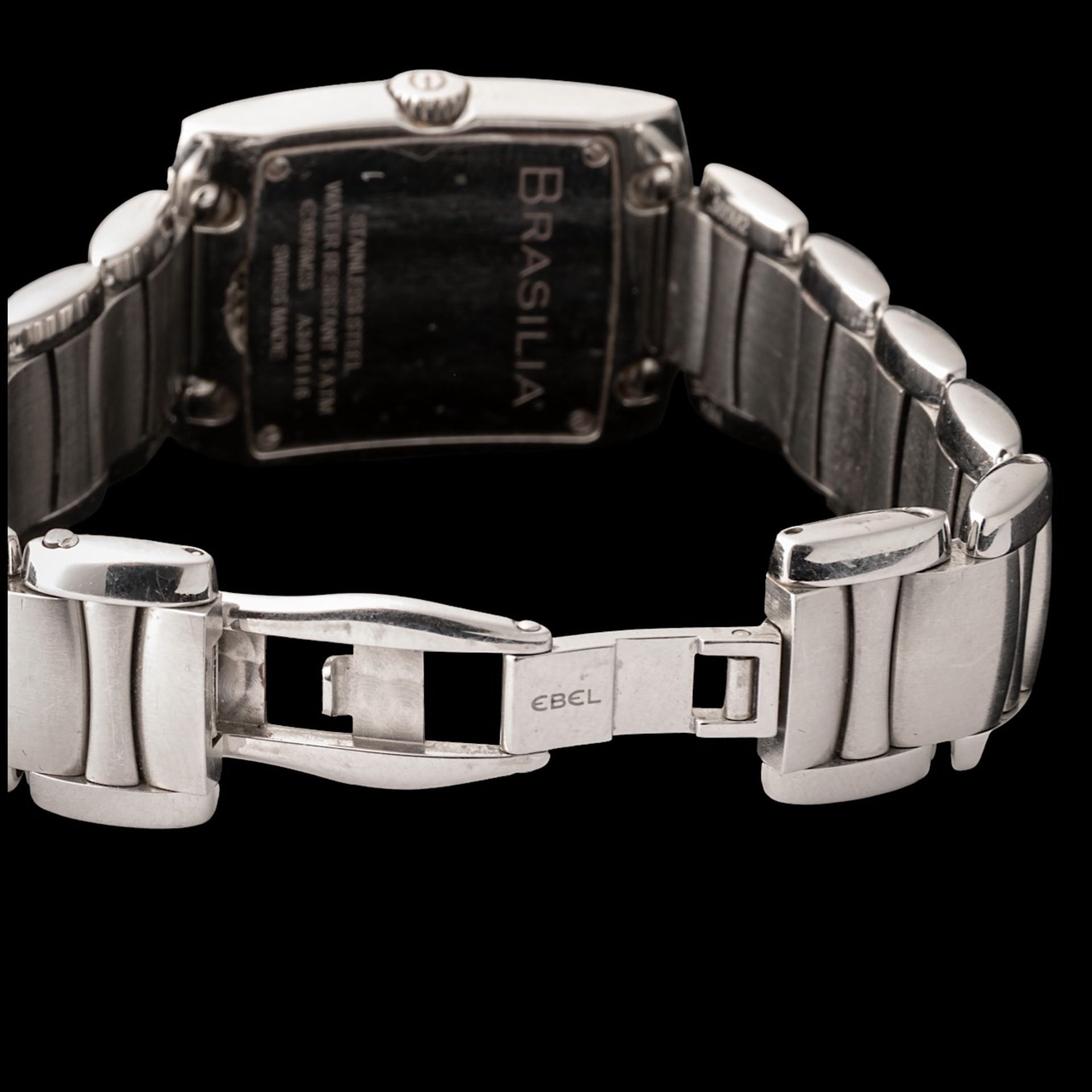 An Ebel 'Brasilia' ladies' watch, stainless steel case with 17 brilliant cut diamonds - Bild 4 aus 5