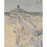 Hessel De Boer (1921-2003), the pier of Scheveningen, oil on canvas