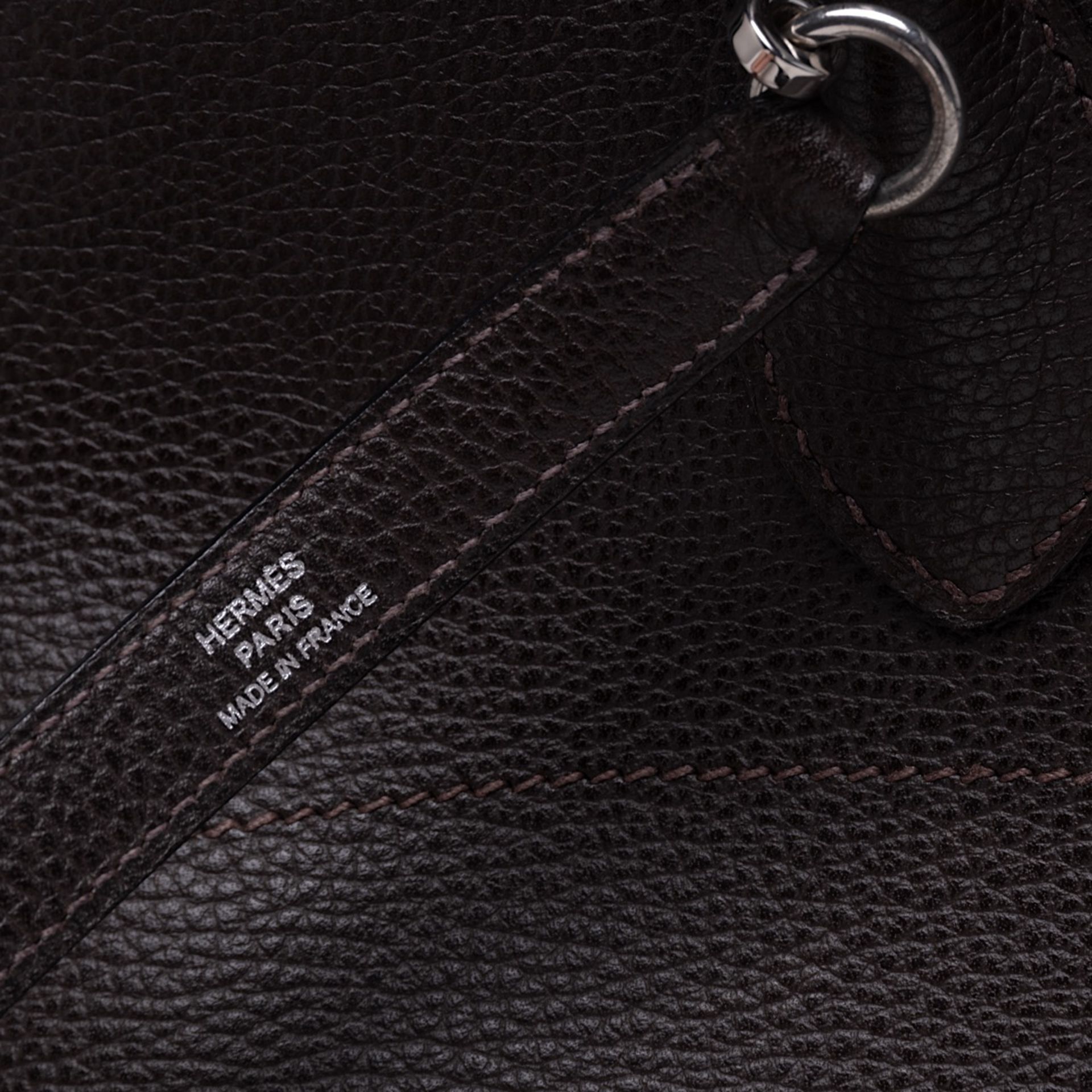 A Hermes bolide 34 CK brown veau epsom handbag, H 28 - W 37 - D 14 cm - Bild 13 aus 15