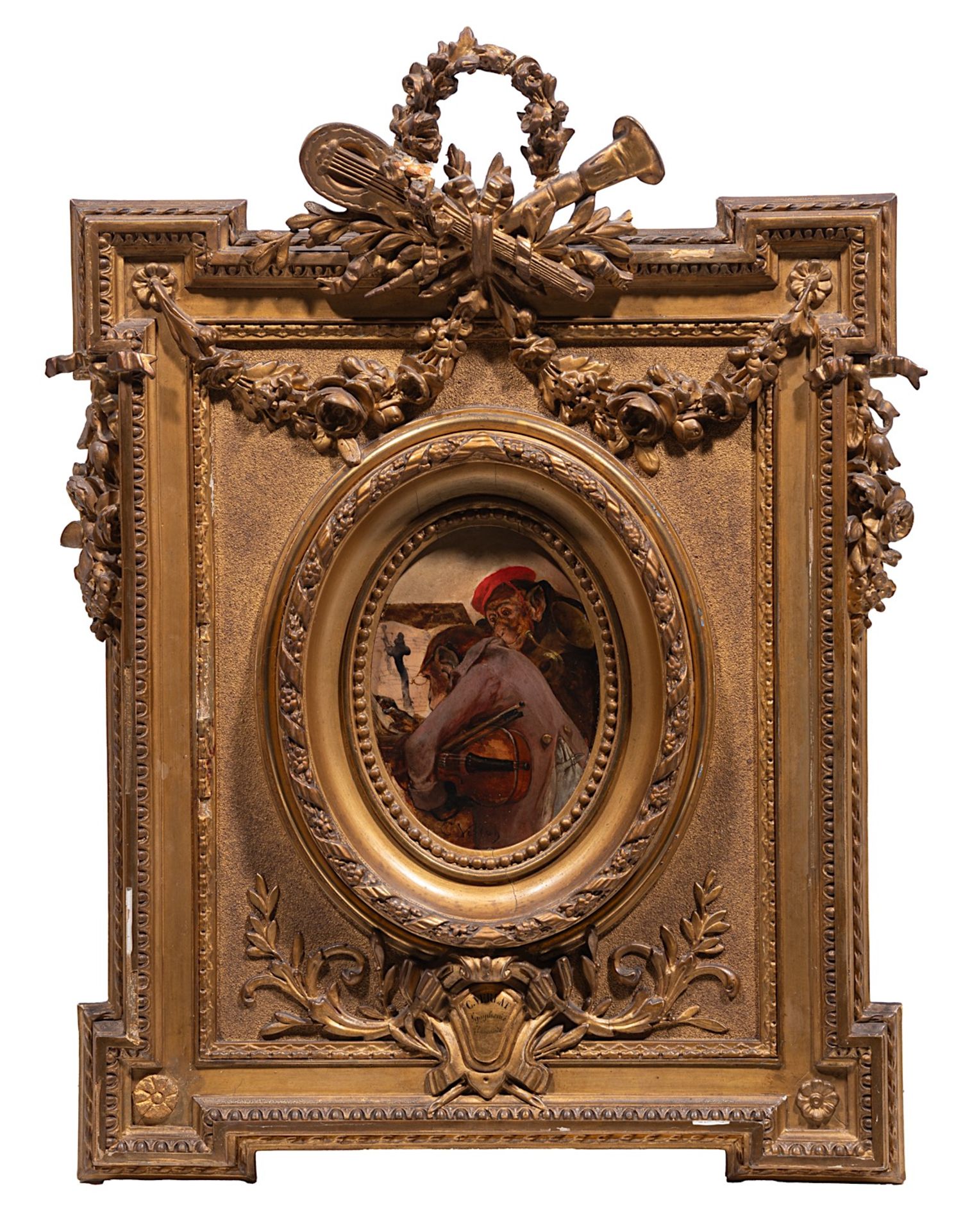 Charles Verlat (1824-1890), 'Symphonie flamande', oil on panel 14 x 11 cm. (5.5 x 4.3 in.) - Image 2 of 13