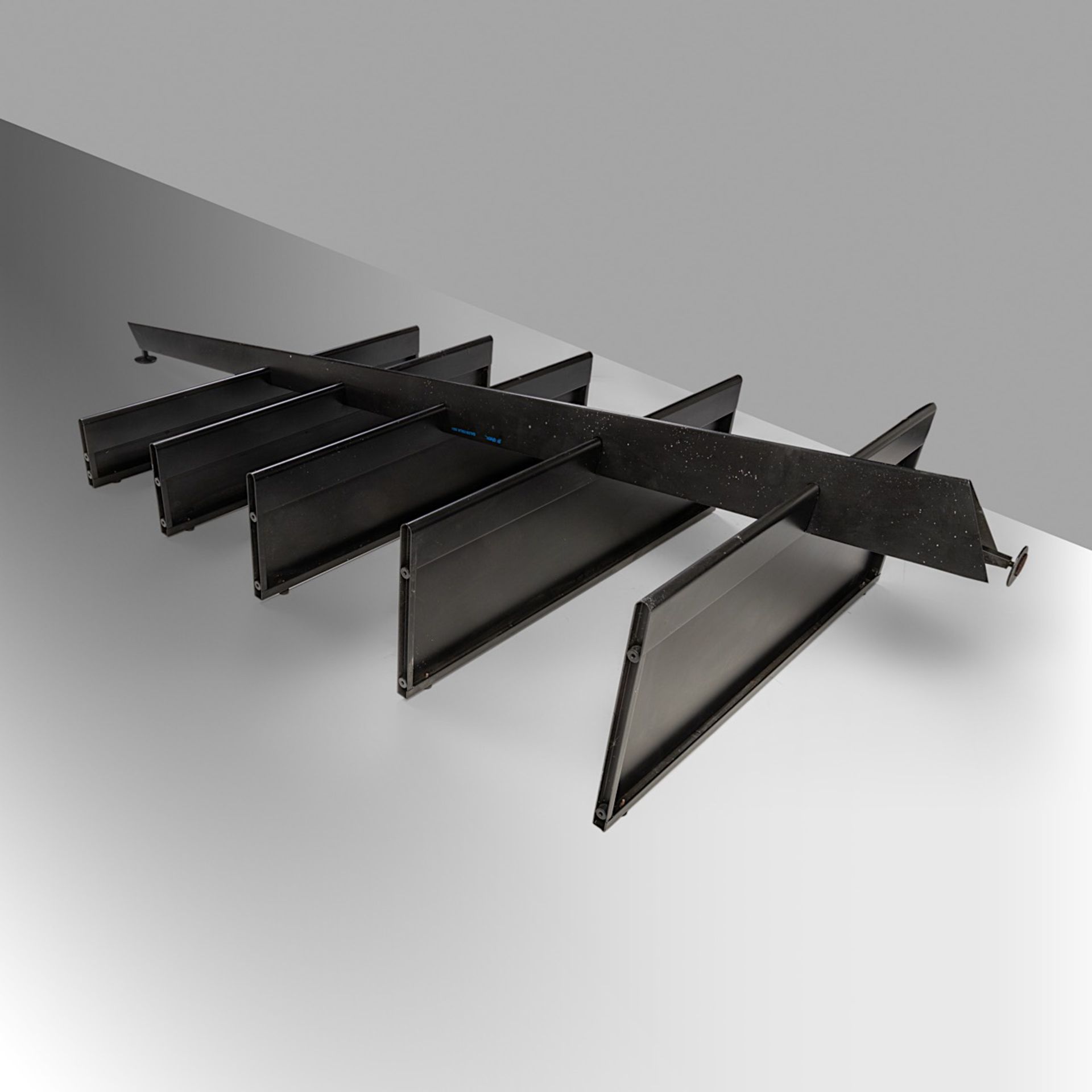 A black lacquered 'McGee' design rack by Philippe Starck for Baleri, 1980s, H 240 - W 100 cm - Image 2 of 5