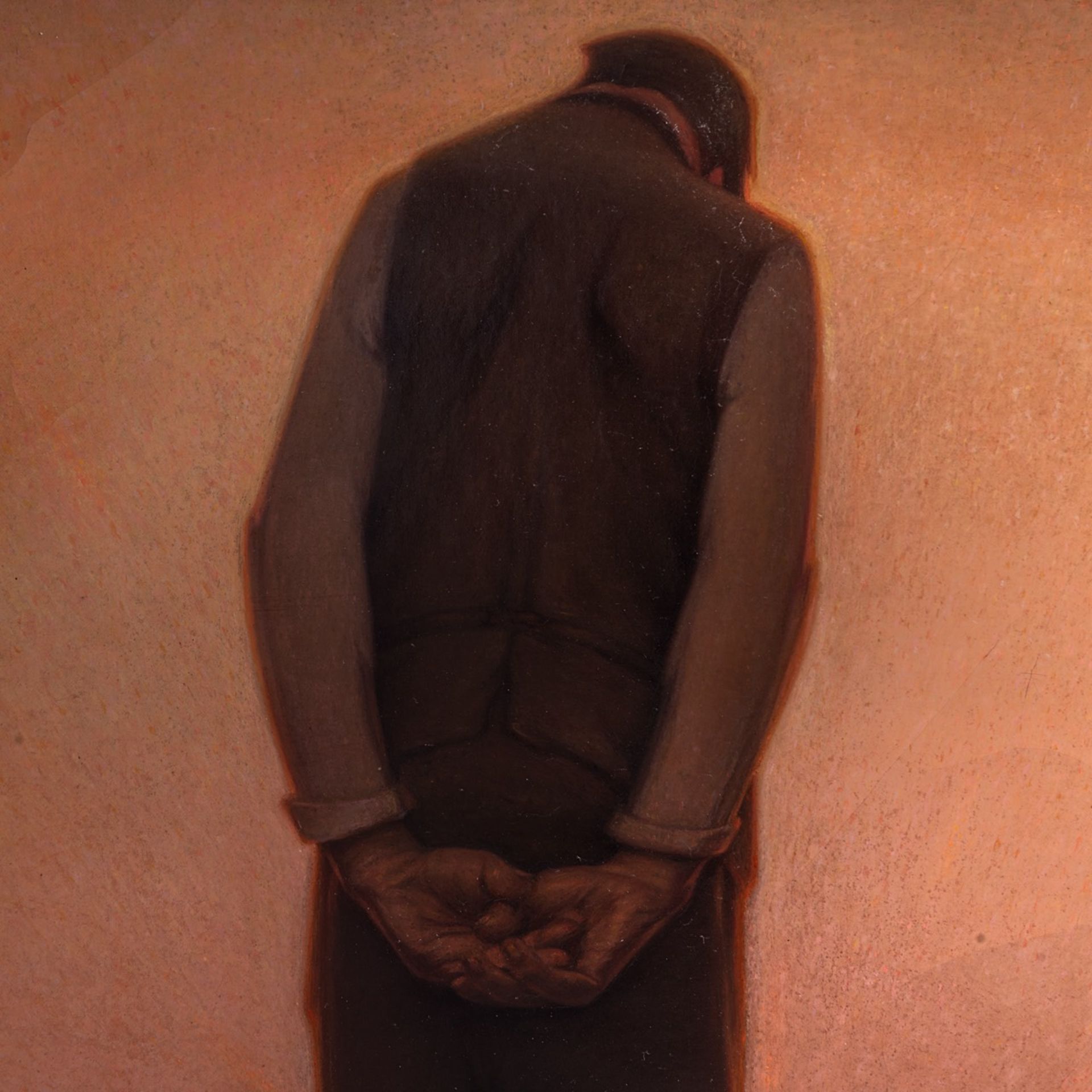 Victor De Budt (1886-1965), praying farmers at dawn, 1950, oil on canvas 100 x 155 cm. (39.3 x 61.0 - Bild 5 aus 7