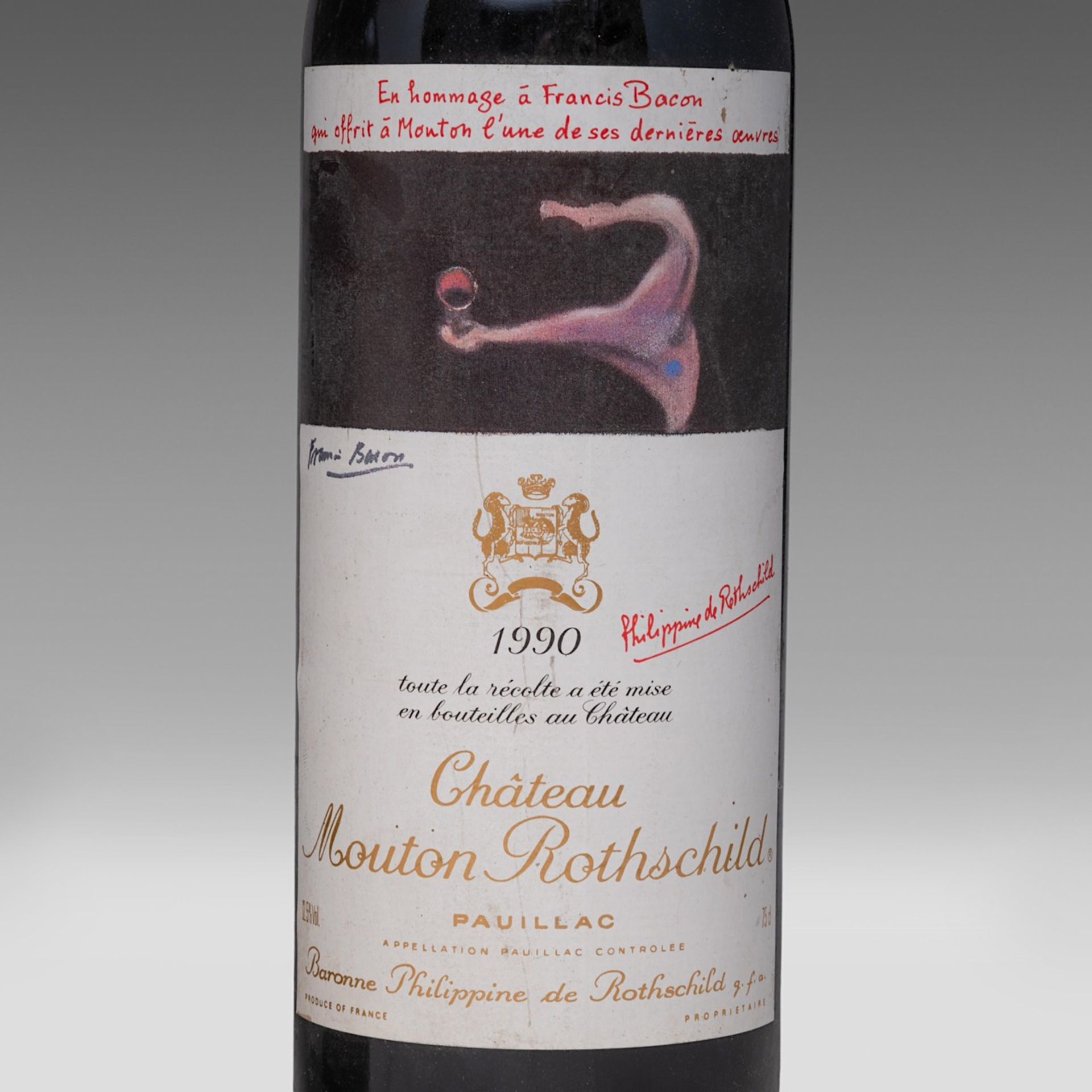 Two bottles 1968 Chateau Mouton Rothschild and a 1990 Chateau Mouton Rothschild - Bild 2 aus 5