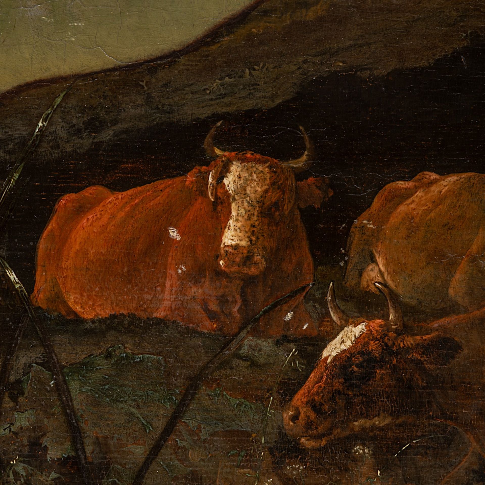 Albert Cuyp (1620-1691), cows resting in a mountainous landscape, oil on panel (+) 25 x 34 cm. (9.8 - Bild 5 aus 6